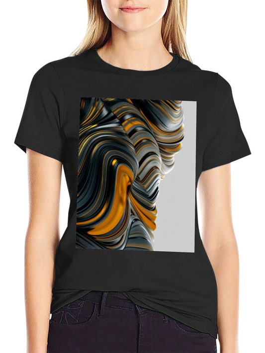 Abstract Swirl Graphic Tee - Modern Art Shirt