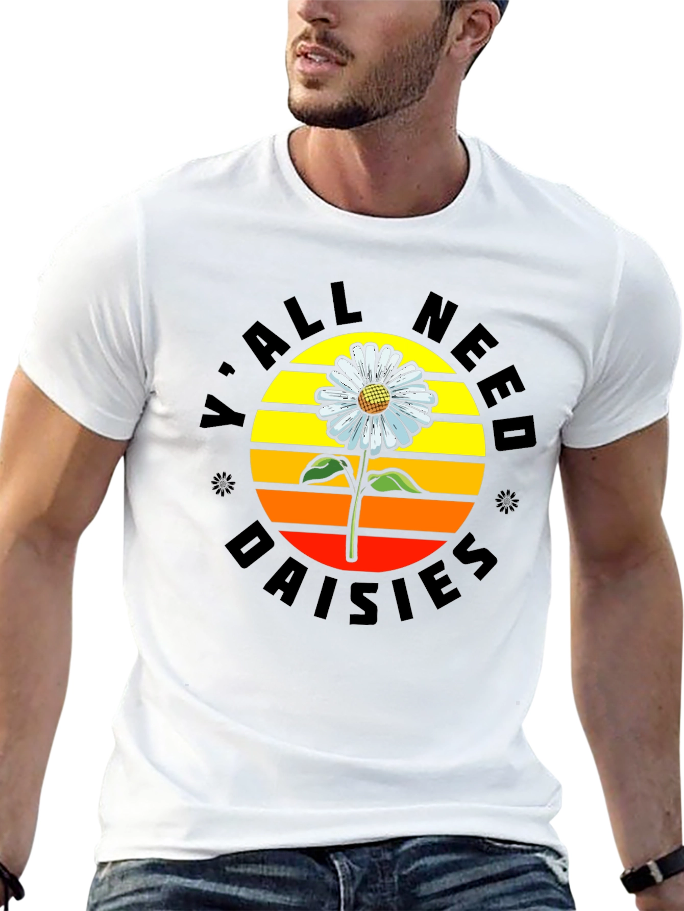 Yall Need Daisies Graphic Tee - Retro Style