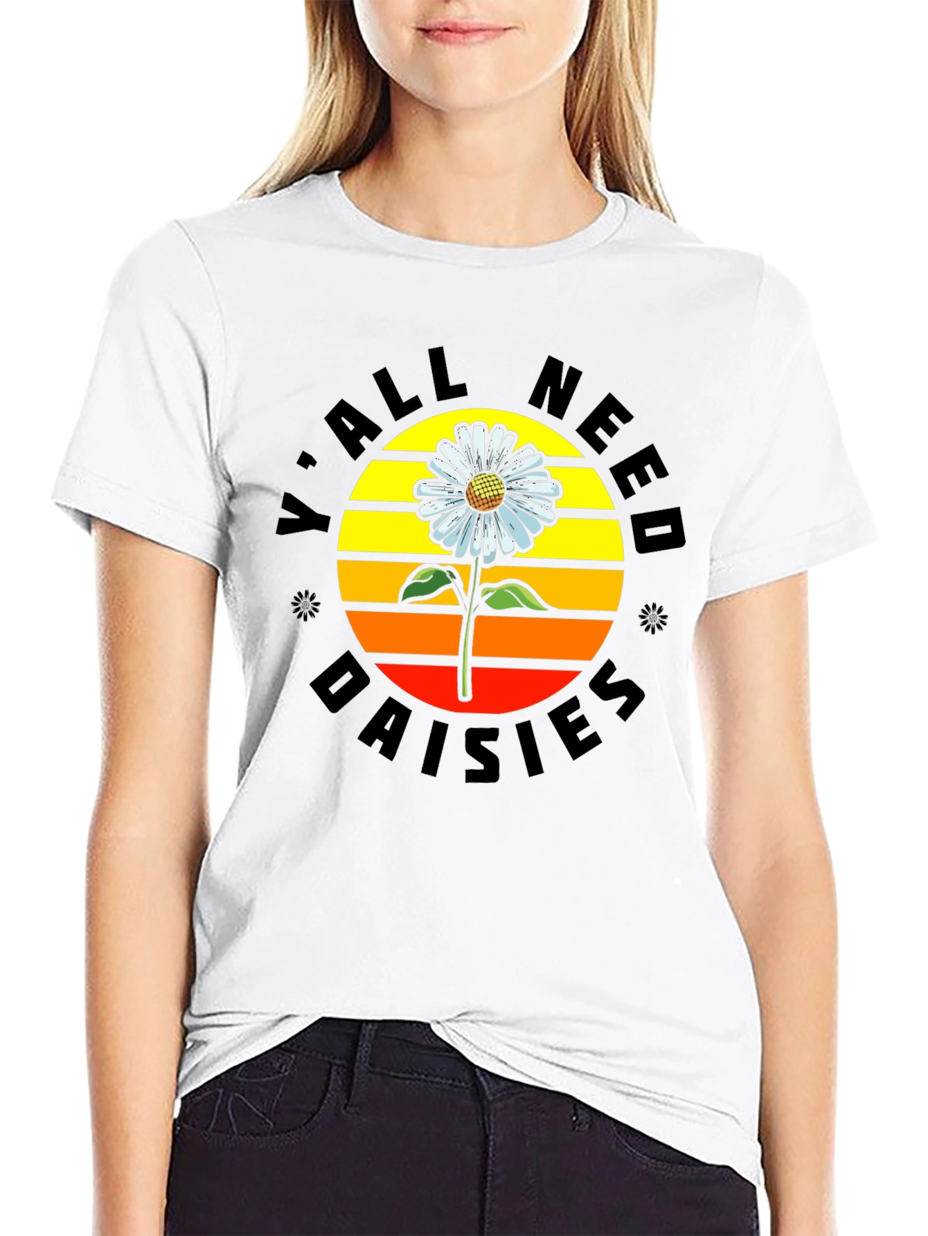 Yall Need Daisies Graphic Tee - Retro Style