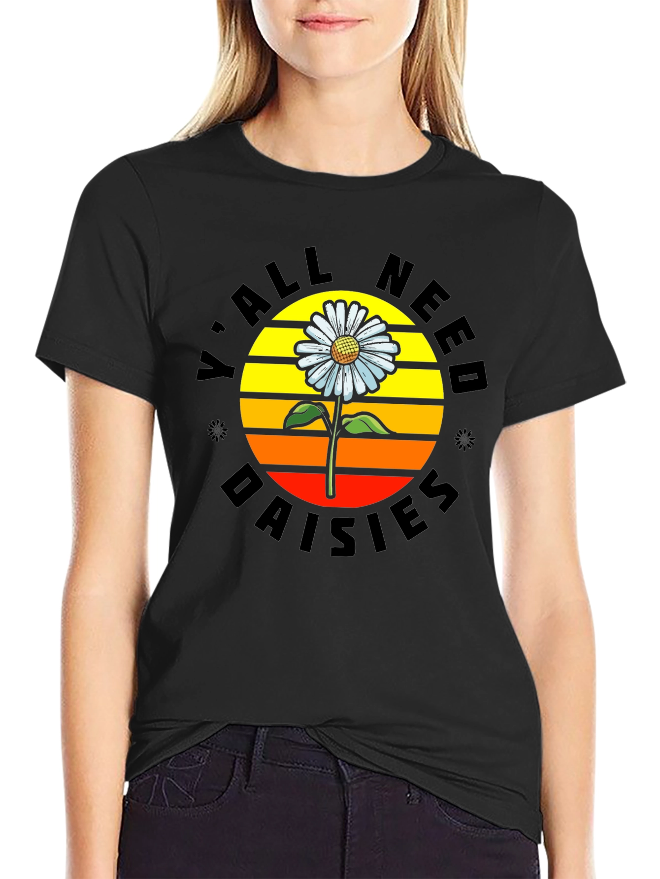 Yall Need Daisies Graphic Tee - Retro Style