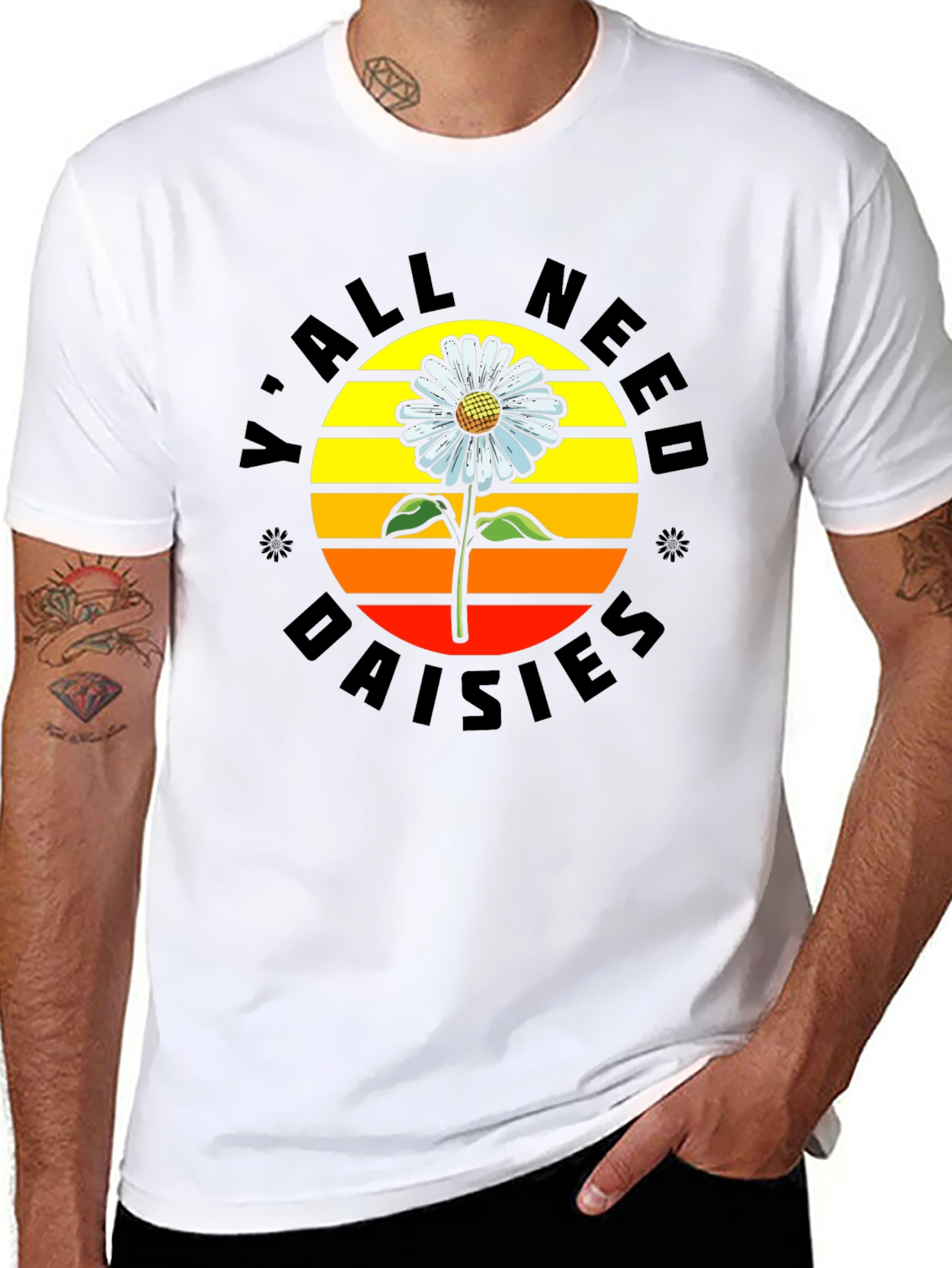 Yall Need Daisies Graphic Tee - Retro Style