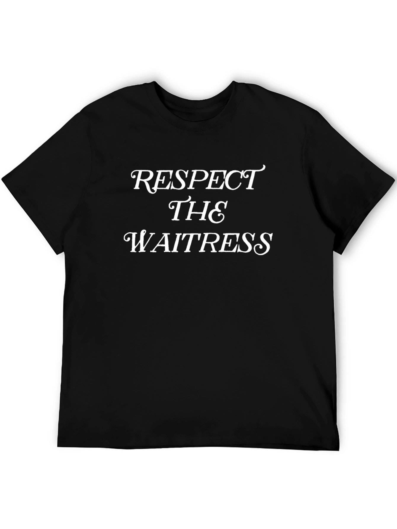 Respect The Waitress Graphic Tee - Black