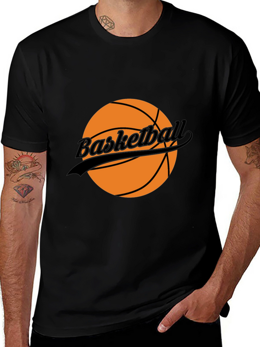 Basketball Graphic T-Shirt - Black Casual Tee