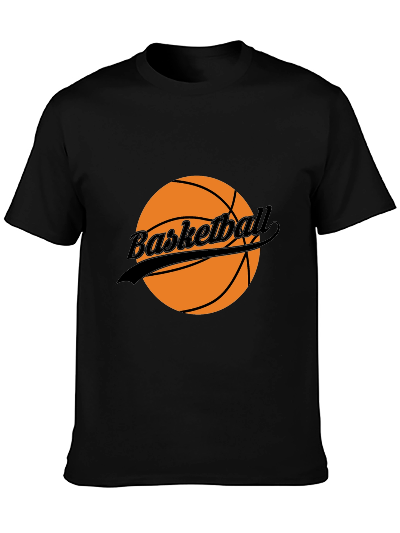Basketball Graphic T-Shirt - Black Casual Tee