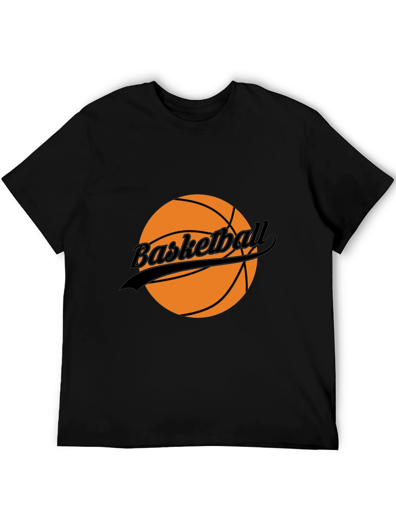Basketball Graphic T-Shirt - Black Casual Tee