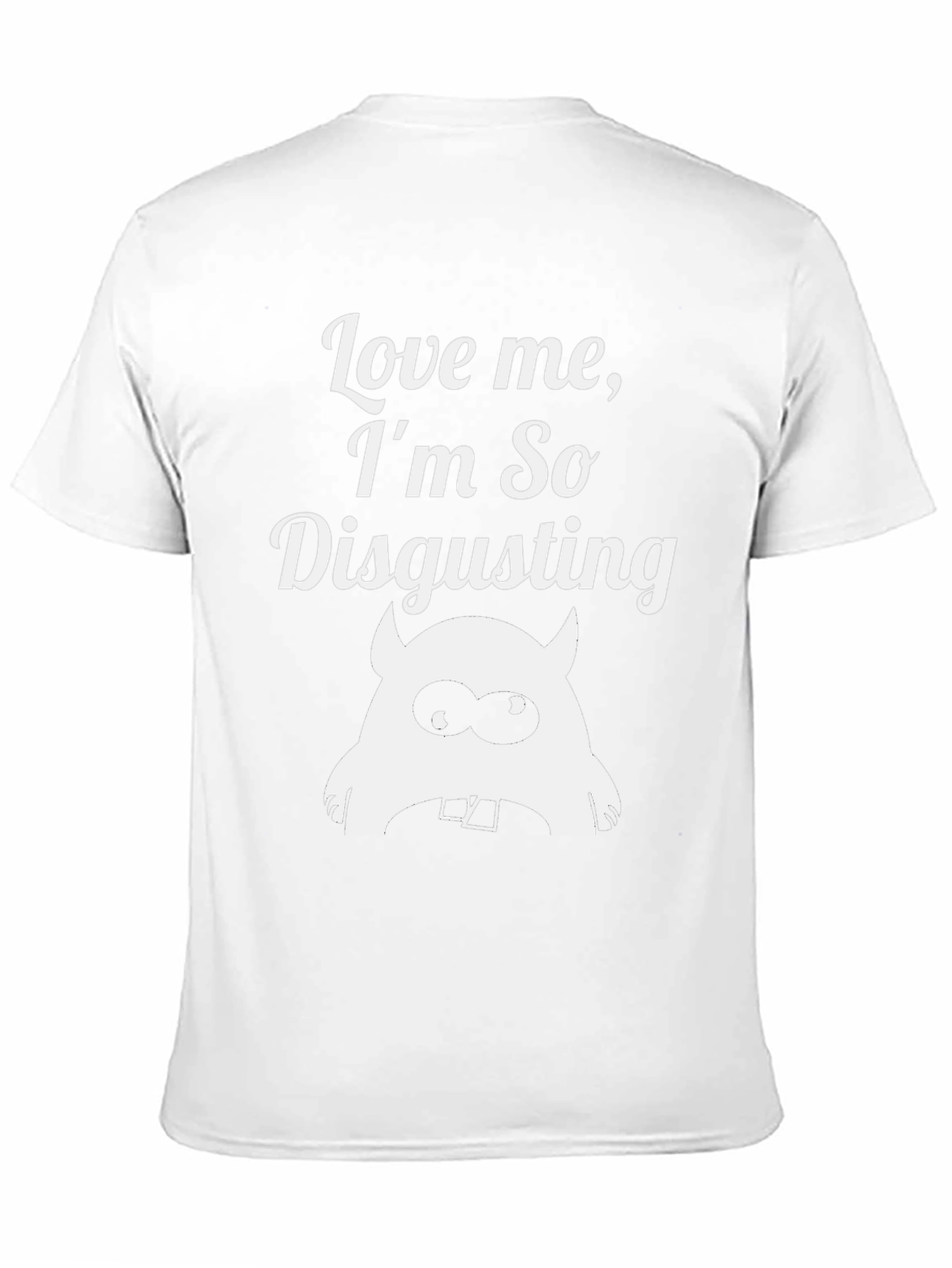 Love Me Im So Disgusting Monster Graphic Black T-Shirt