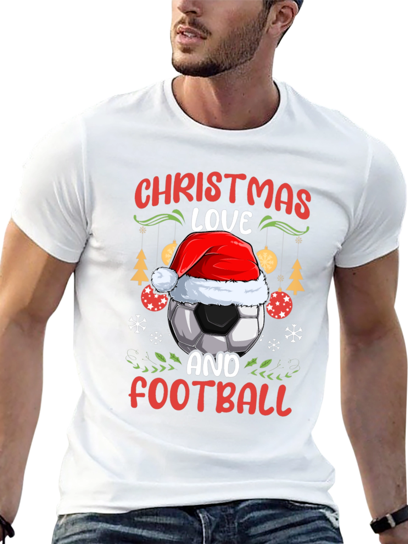 Christmas Love and Football T-Shirt