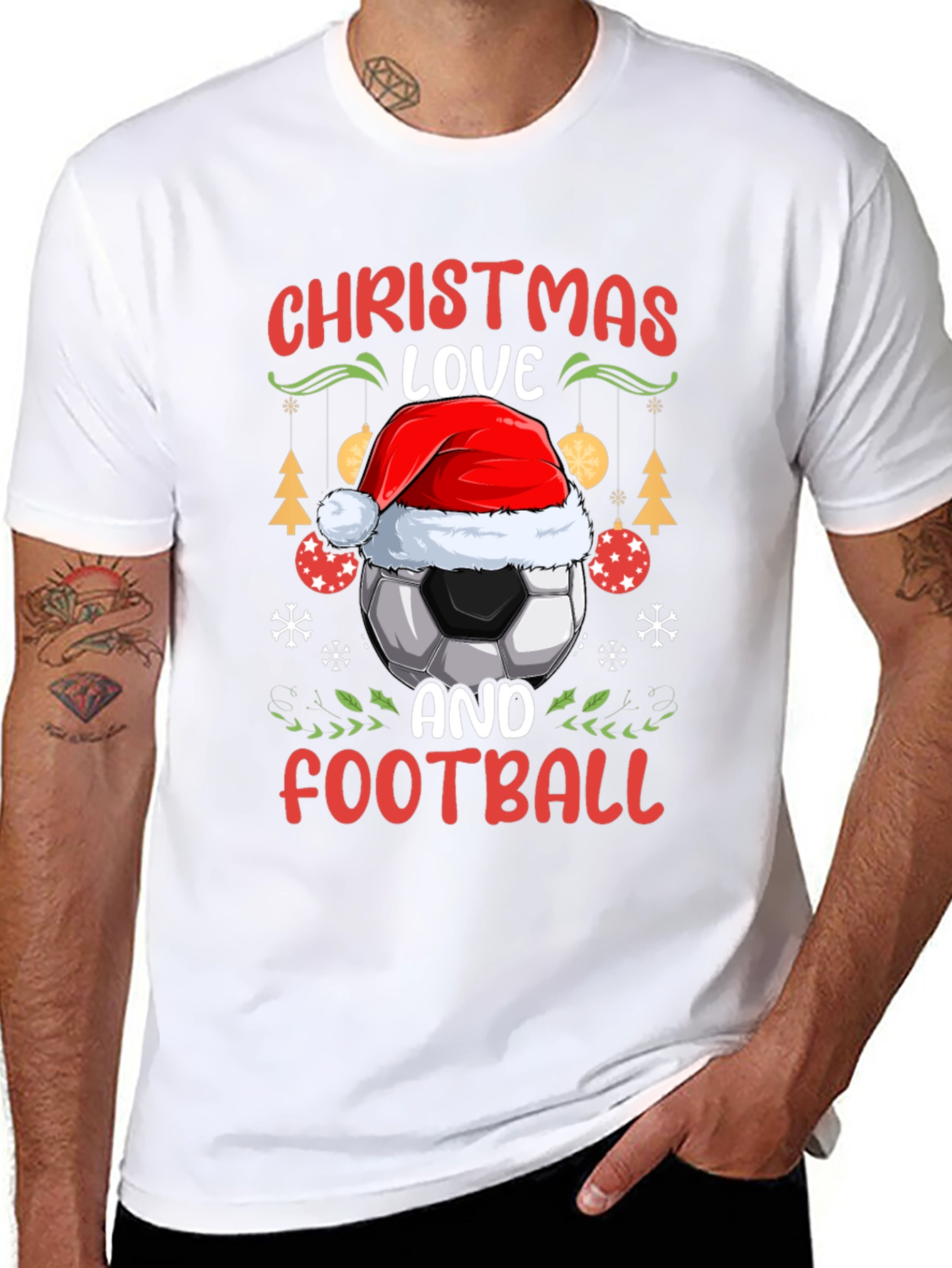 Christmas Love and Football T-Shirt