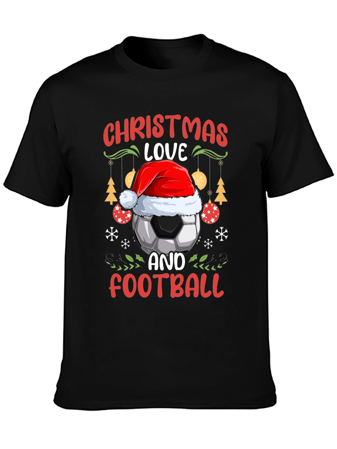 Christmas Love and Football T-Shirt