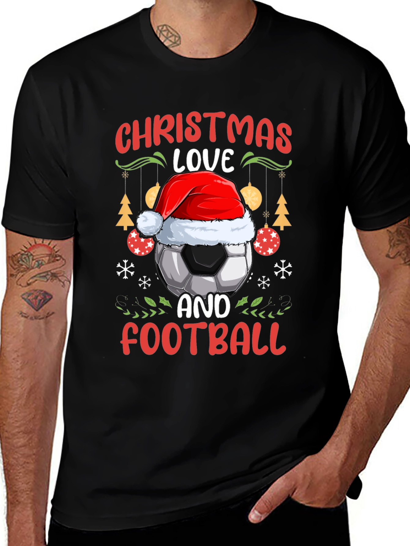 Christmas Love and Football T-Shirt