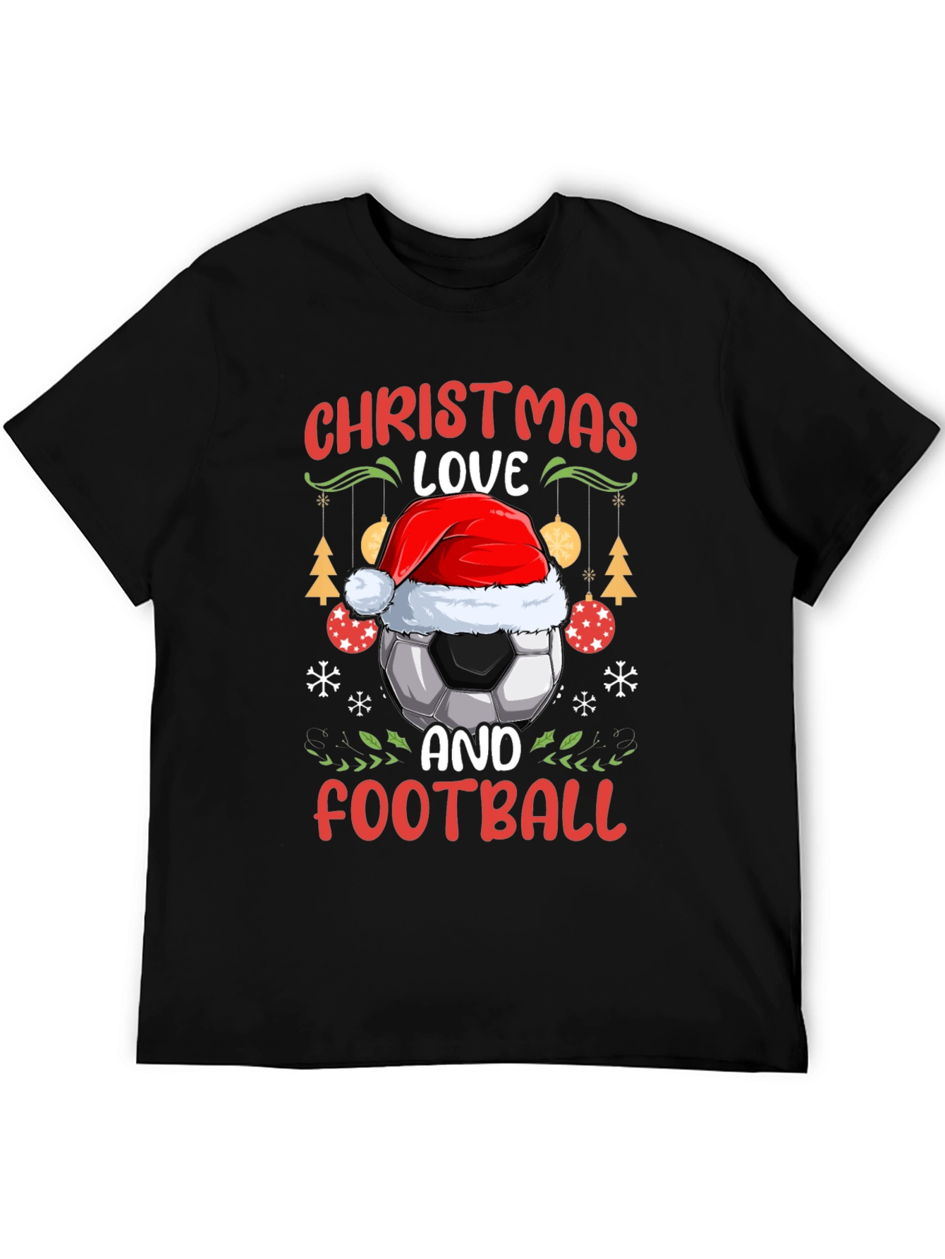 Christmas Love and Football T-Shirt