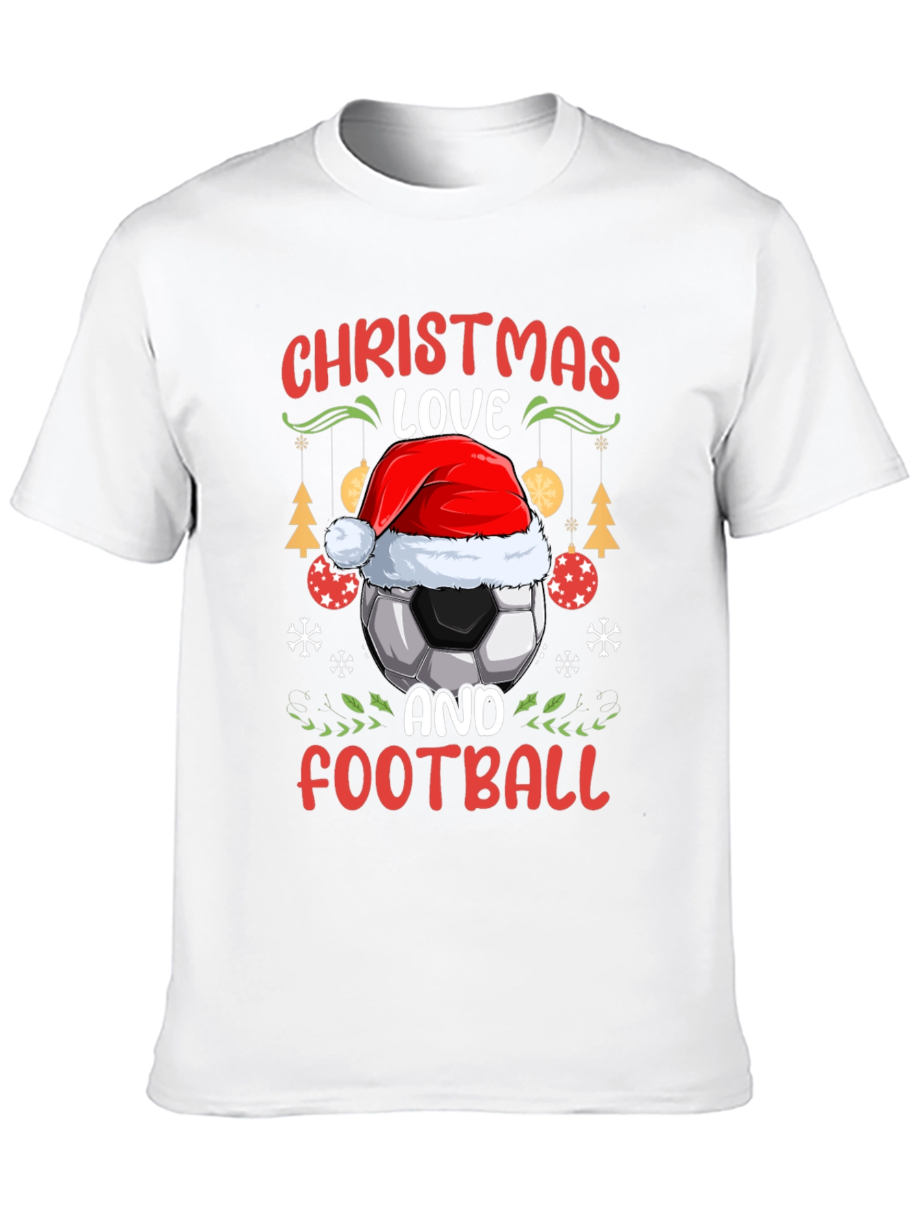 Christmas Love and Football T-Shirt