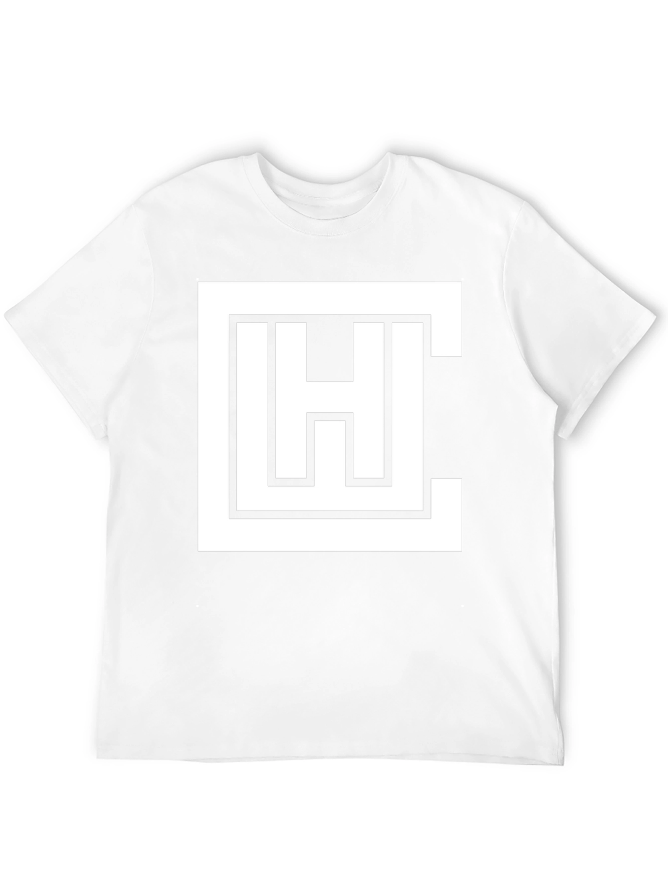 Geometric Logo Graphic Tee - Black Cotton Blend