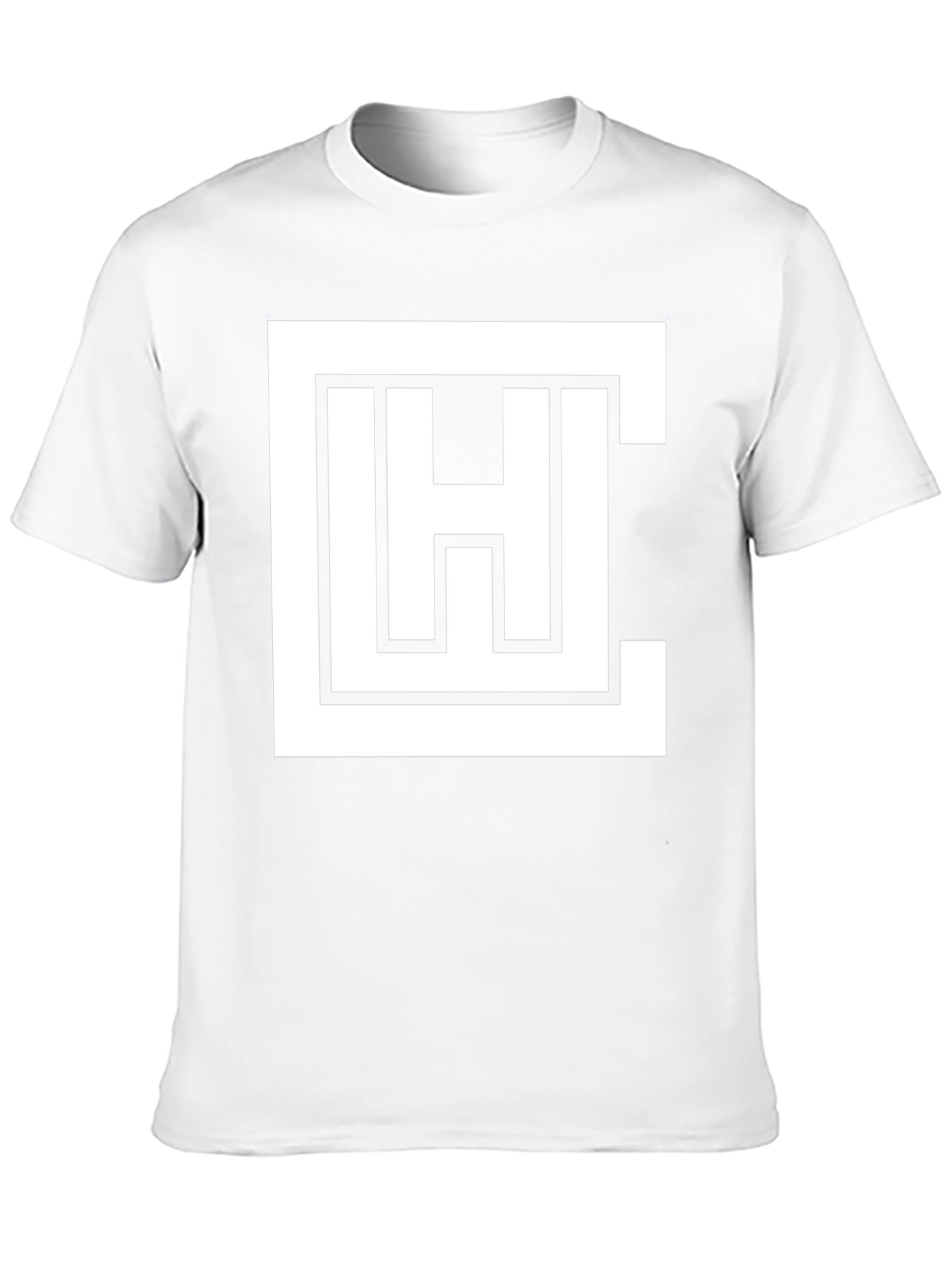 Geometric Logo Graphic Tee - Black Cotton Blend