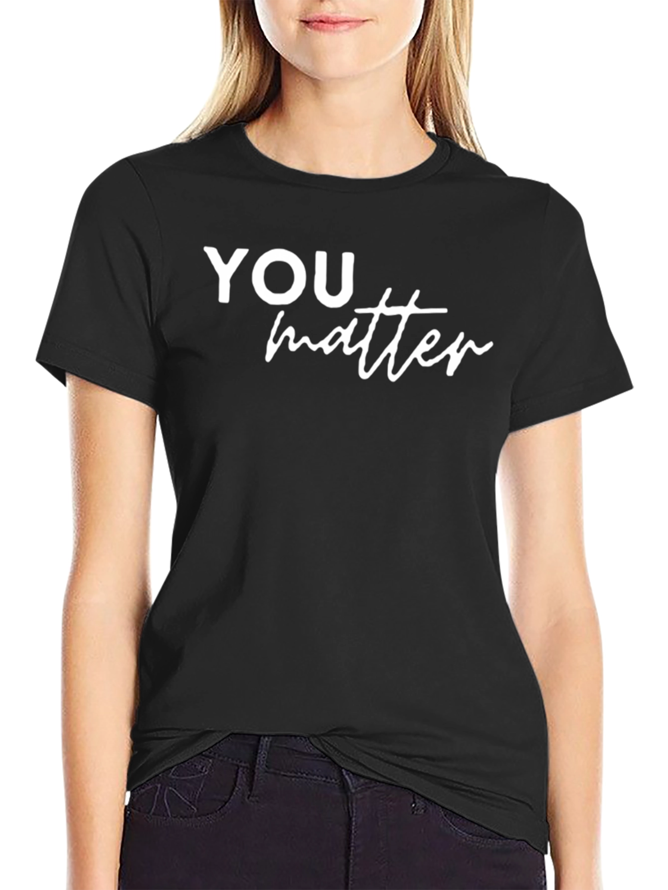 You Matter Graphic Tee - Motivational Black T-Shirt