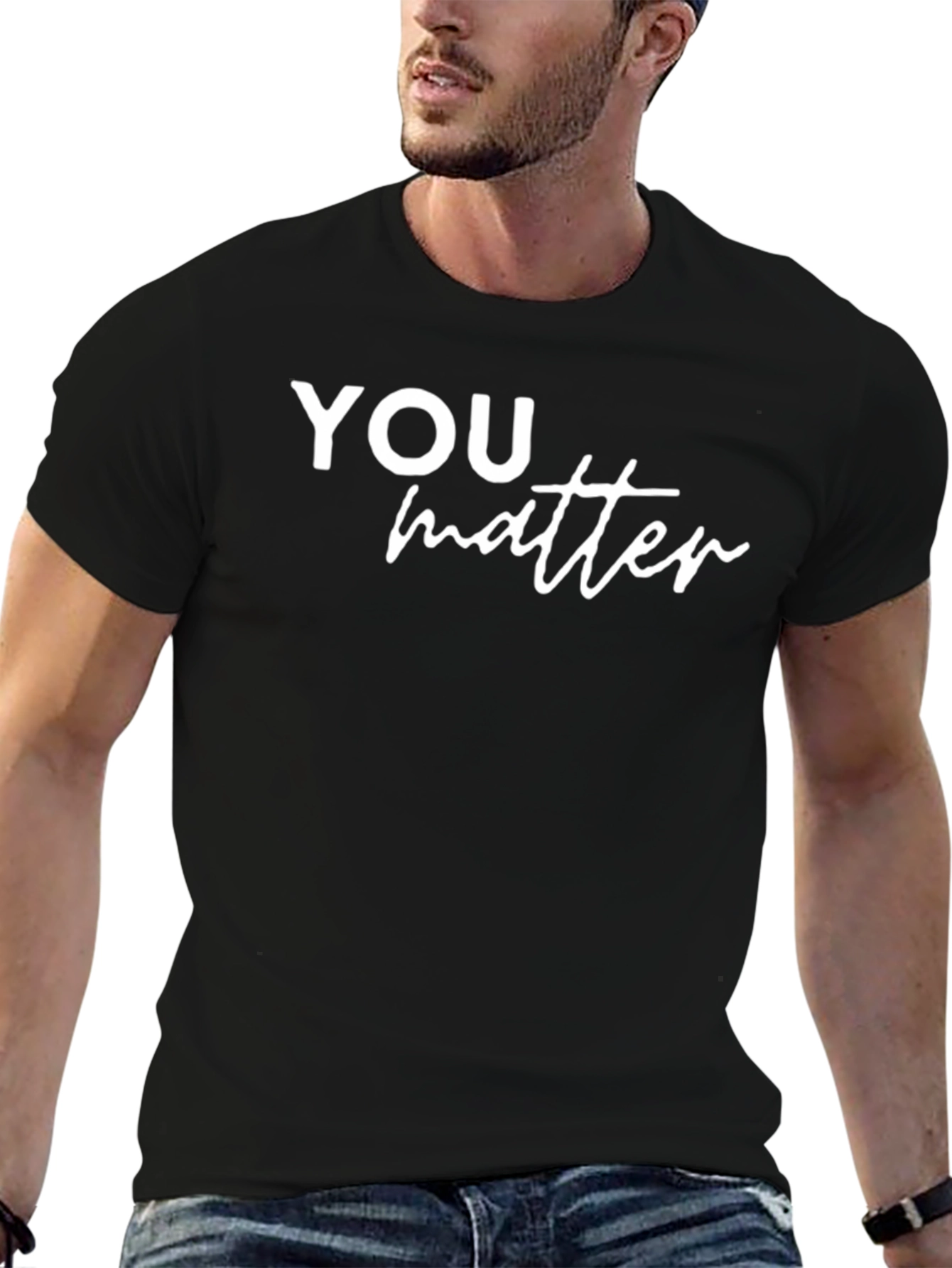 You Matter Graphic Tee - Motivational Black T-Shirt