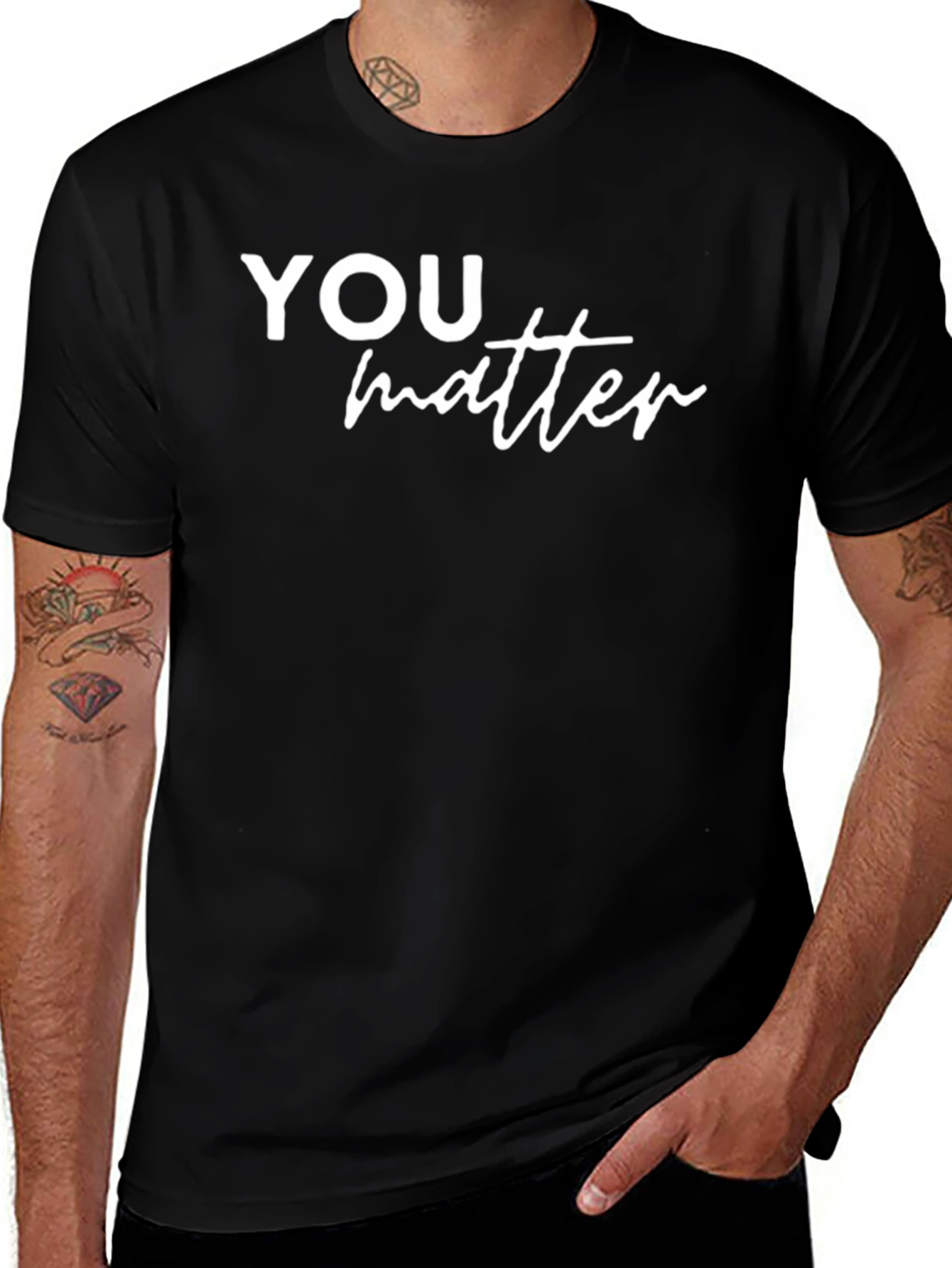 You Matter Graphic Tee - Motivational Black T-Shirt