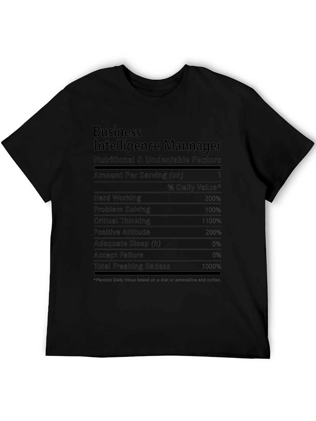 Business Intelligence Manager Novelty T-Shirt