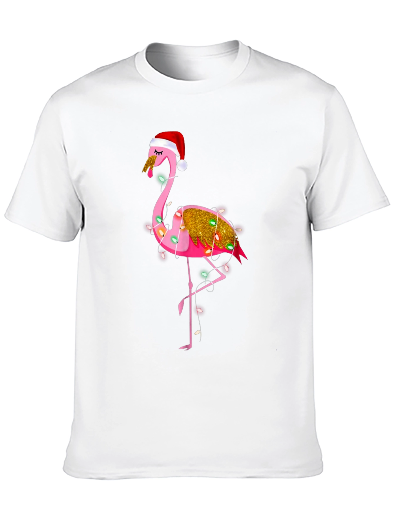 Christmas Flamingo T-Shirt Holiday Tee