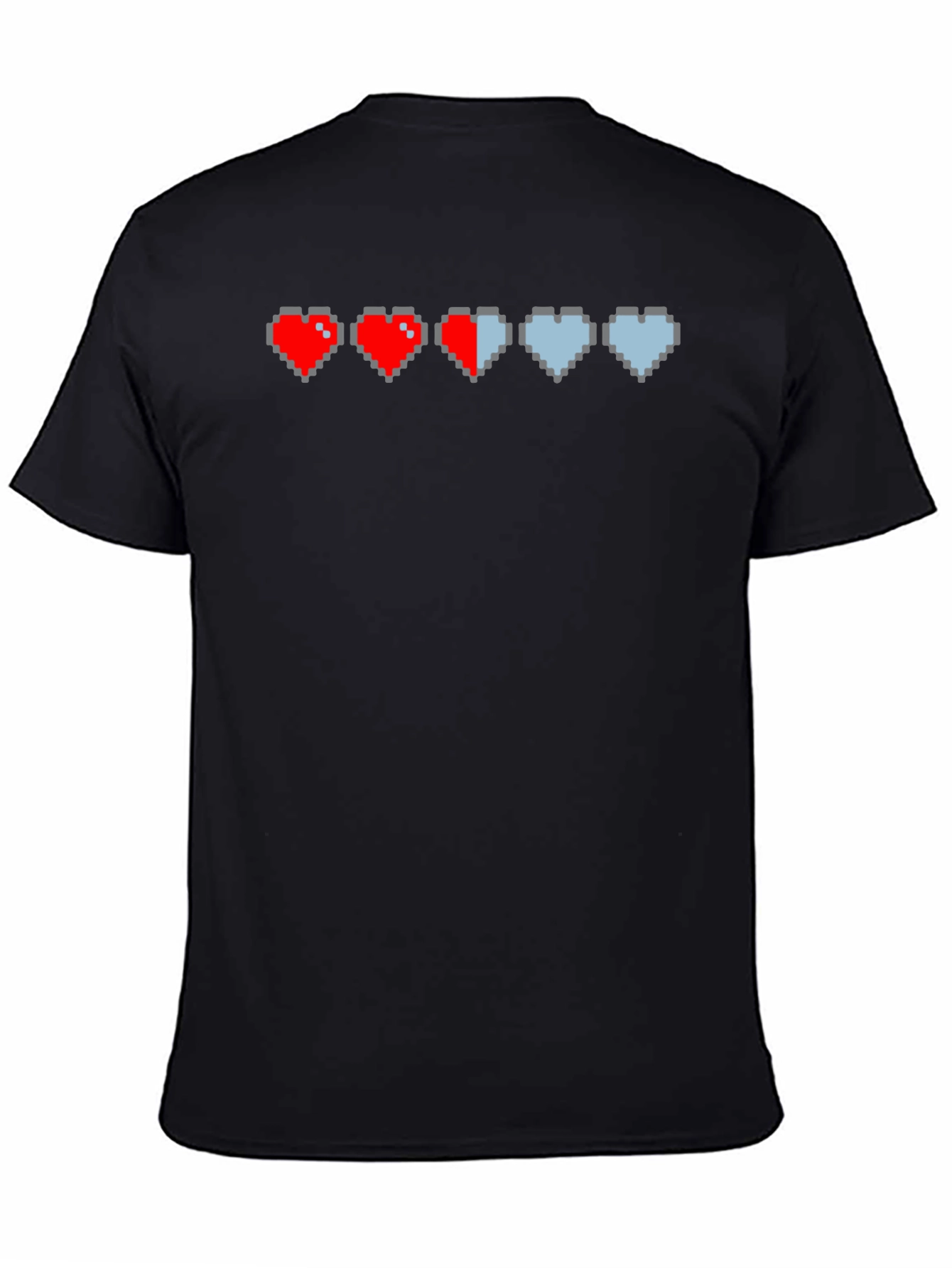 Gamer Pixel Heart T-Shirt - Life Bar Design