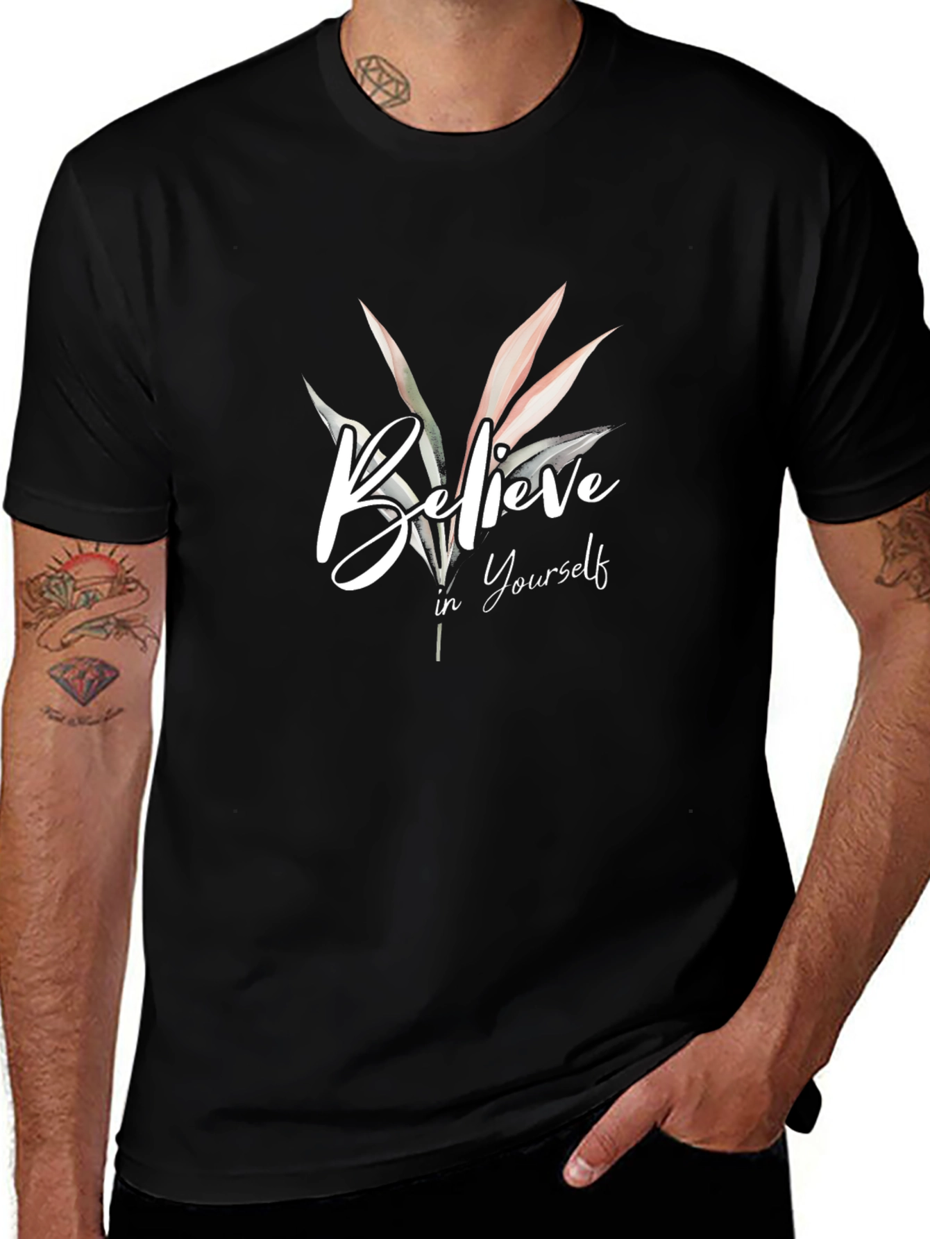Believe In Yourself Graphic Tee - Black