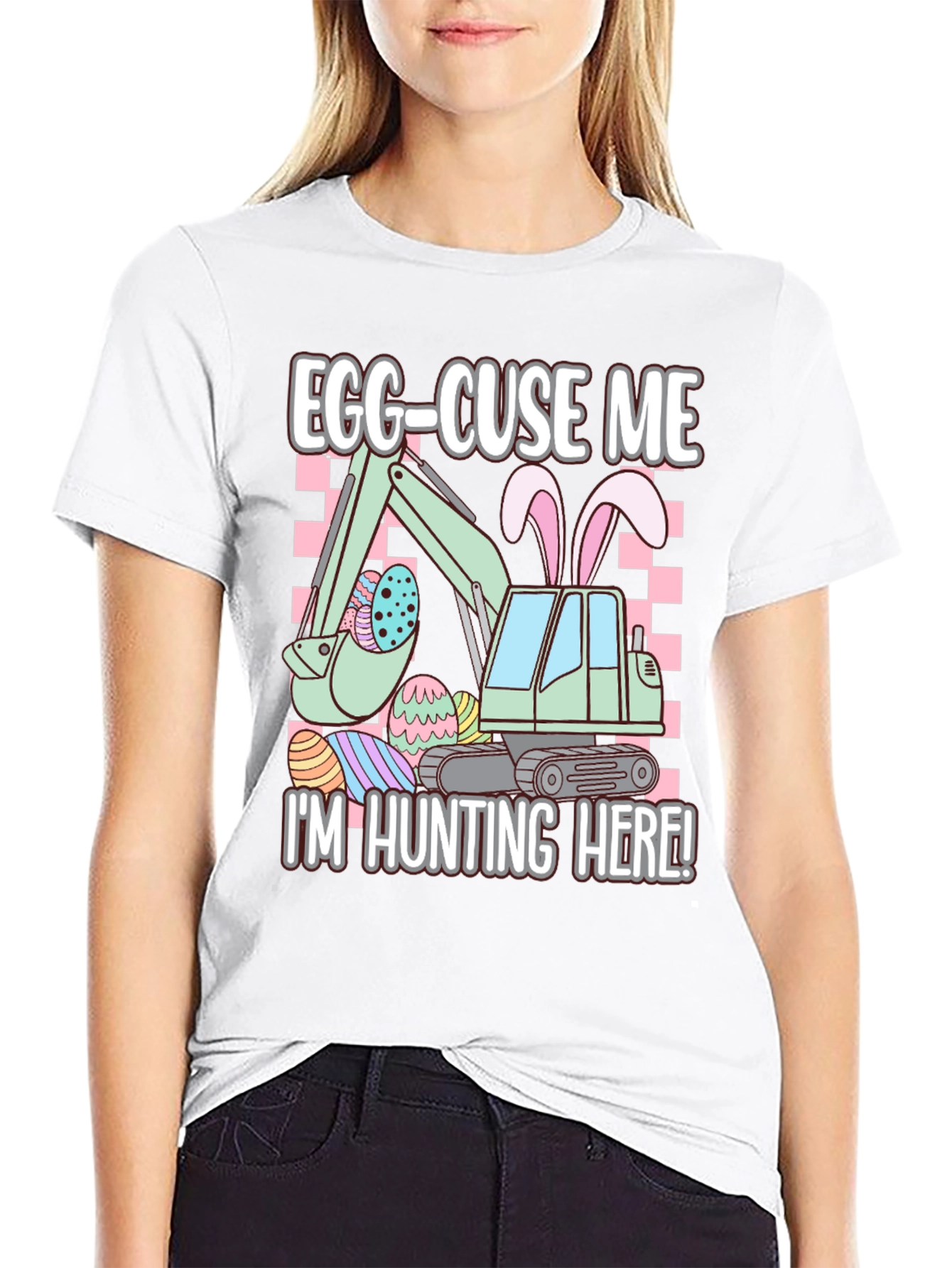 Egg-Cuse Me Easter Excavator T-Shirt