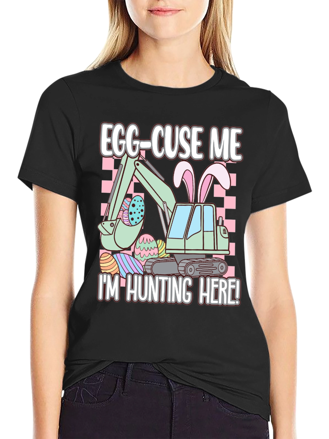 Egg-Cuse Me Easter Excavator T-Shirt