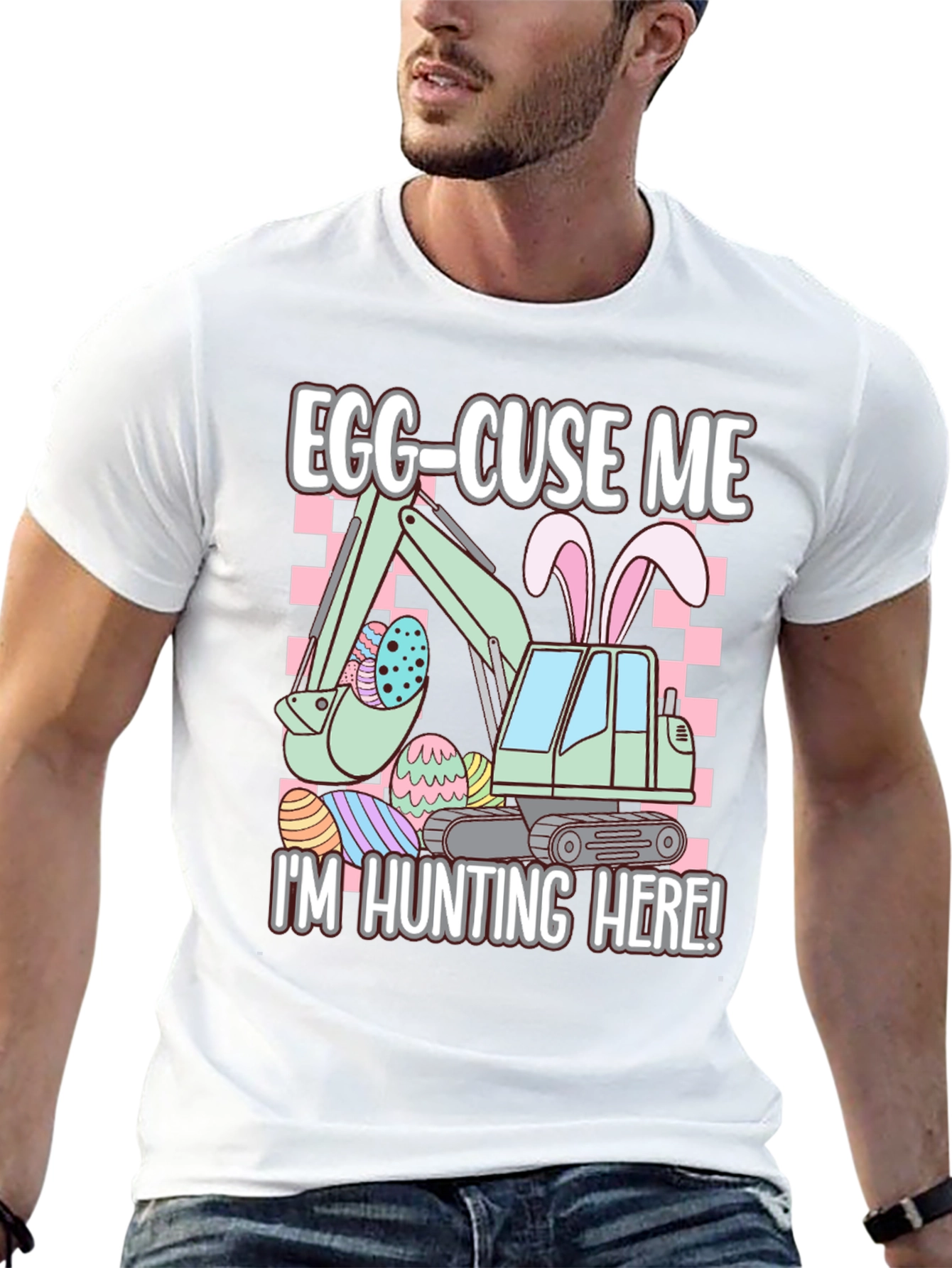 Egg-Cuse Me Easter Excavator T-Shirt