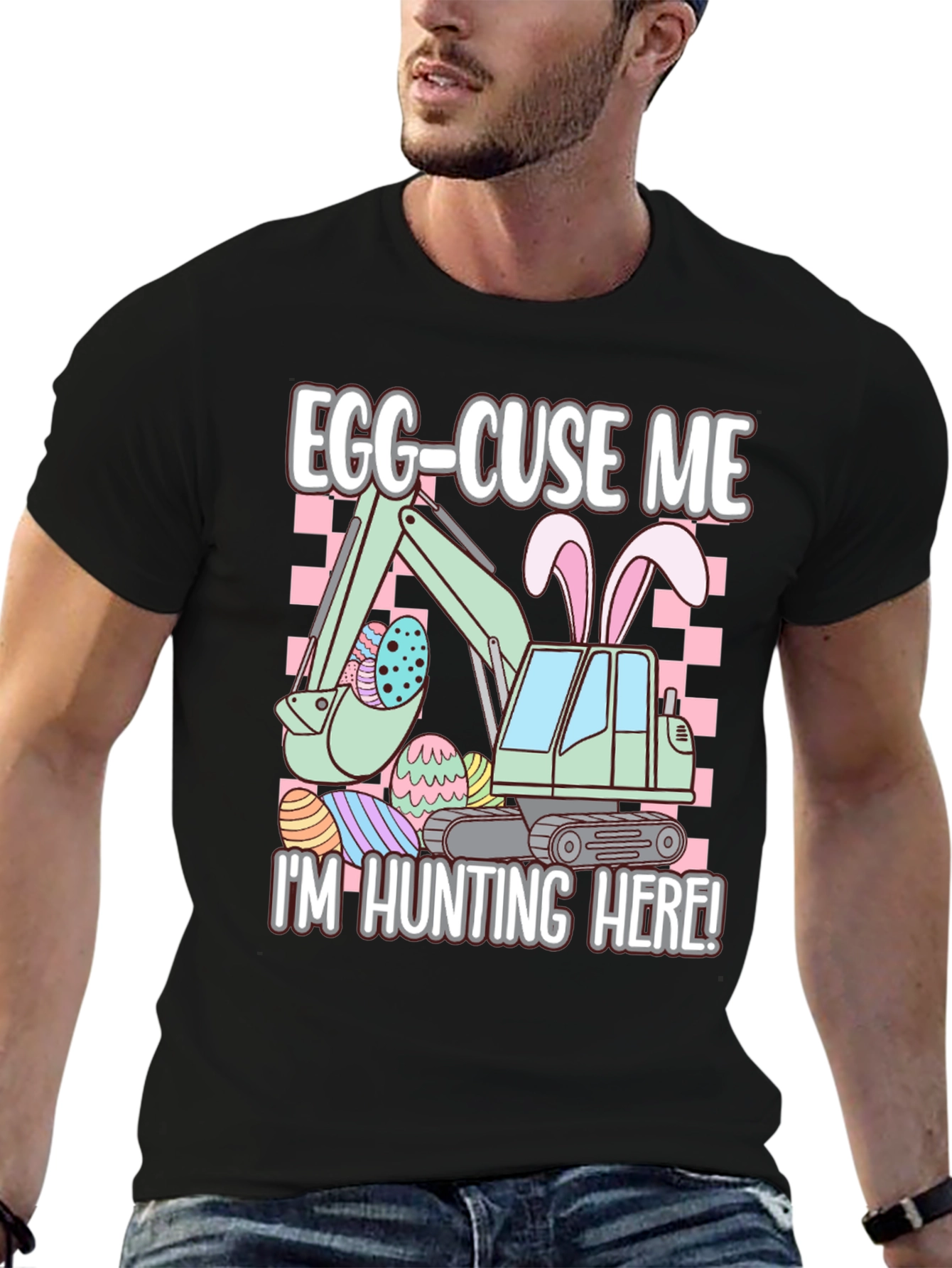 Egg-Cuse Me Easter Excavator T-Shirt