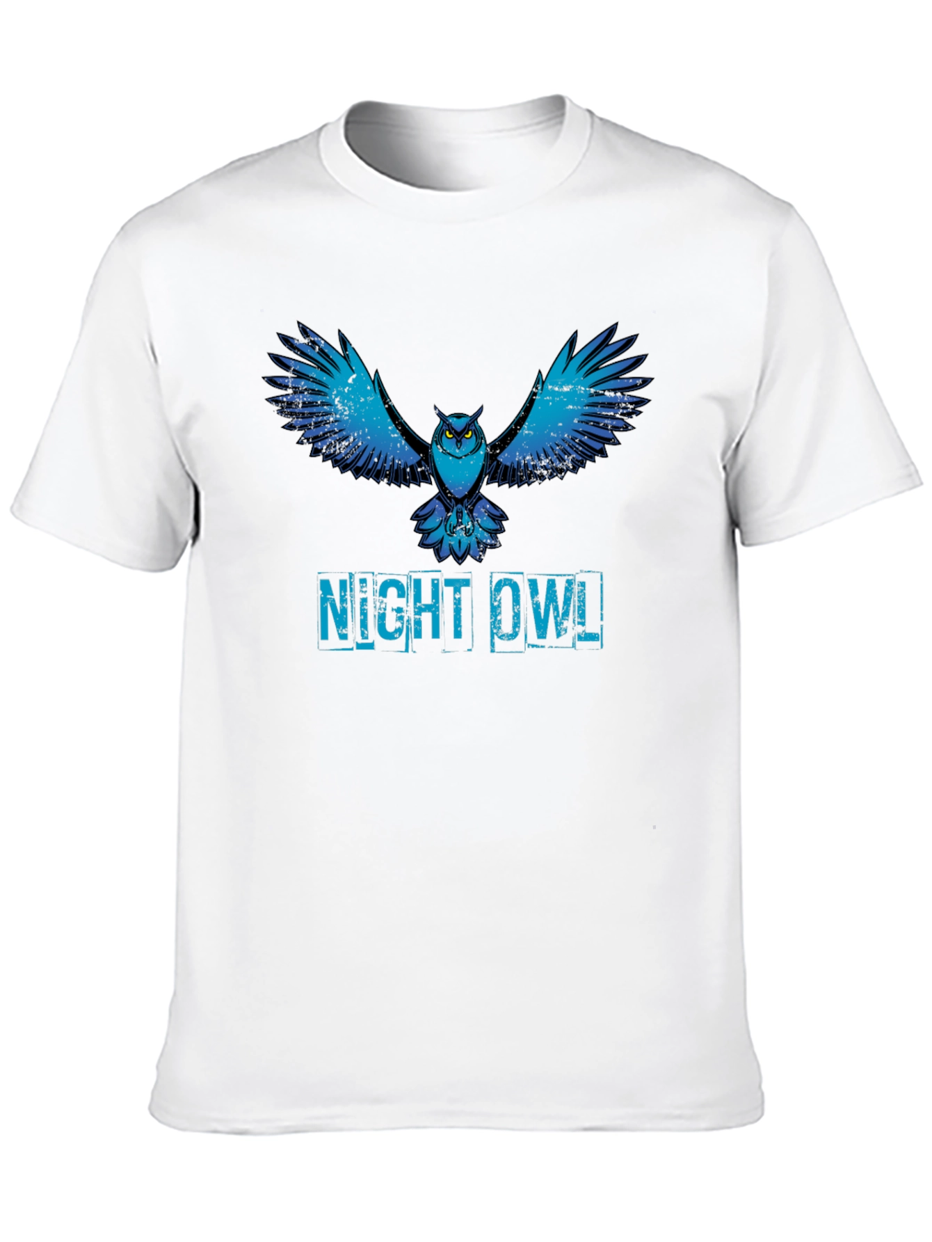 Night Owl Graphic Print T-Shirt - Black