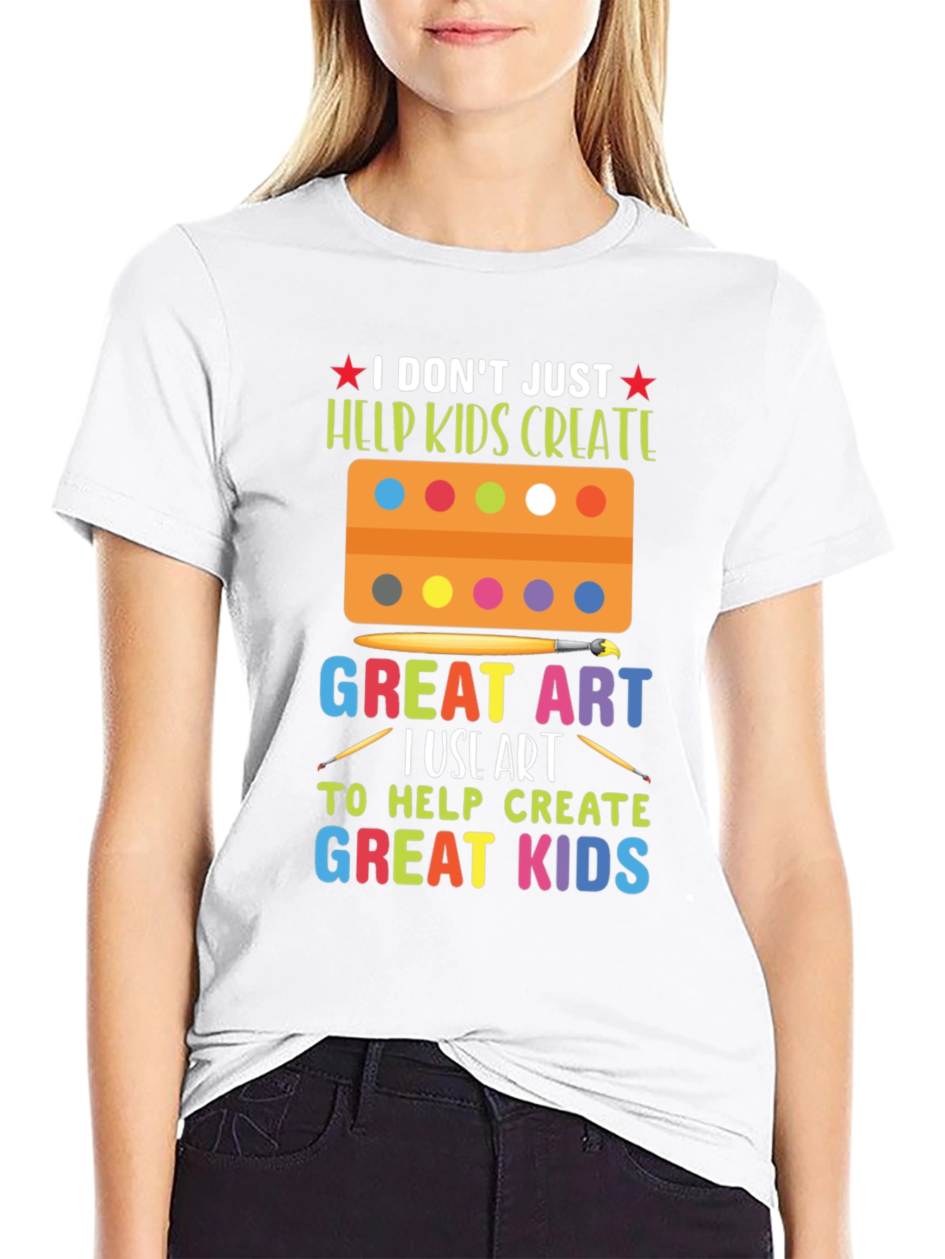 Art Teacher T-Shirt - Great Kids Create Art