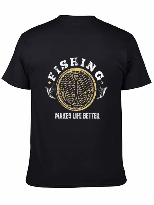 Fishing Makes Life Better Graphic T-Shirt