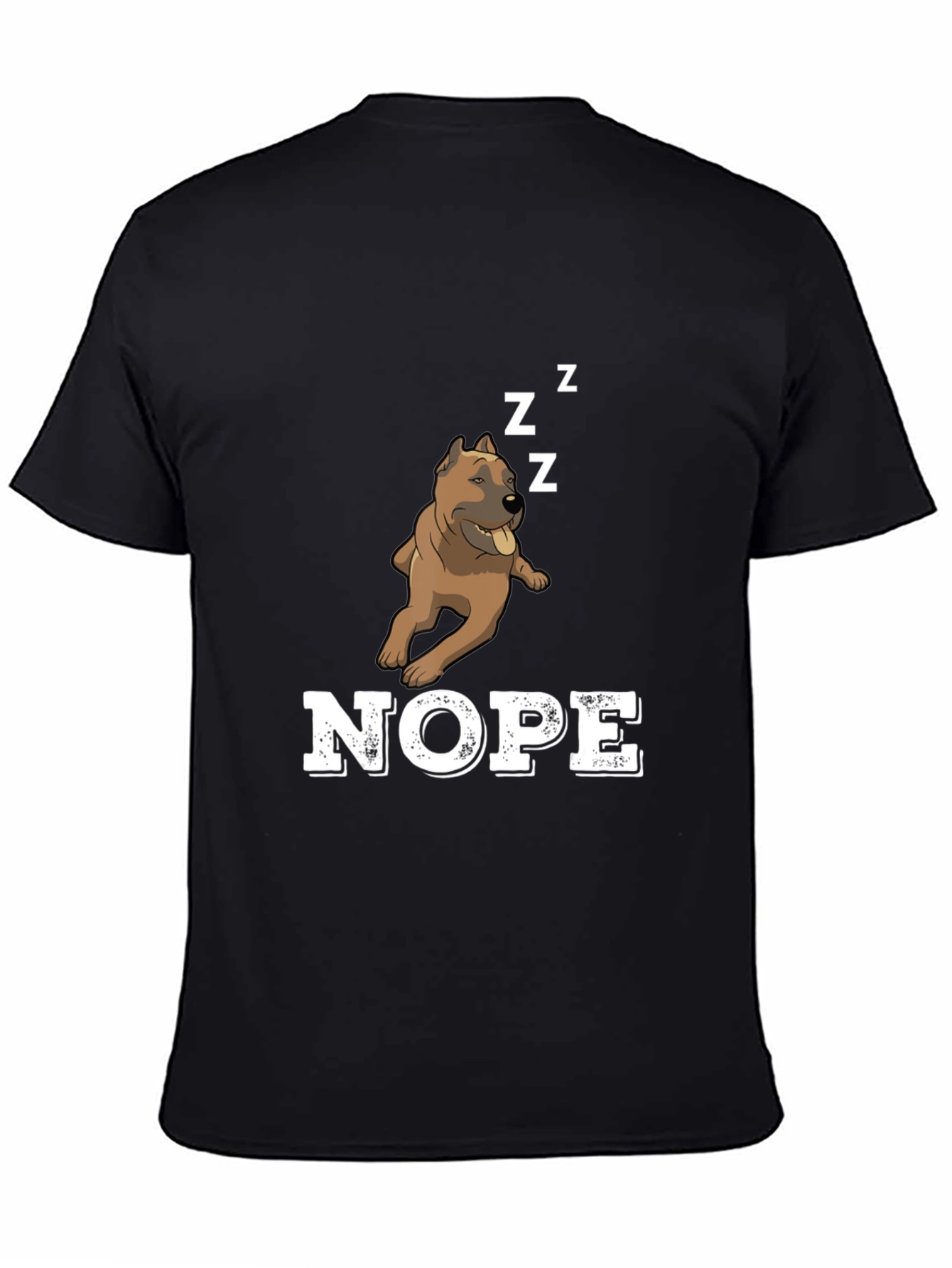 Nope Dog T-Shirt: Funny Sleepy Bulldog Tee