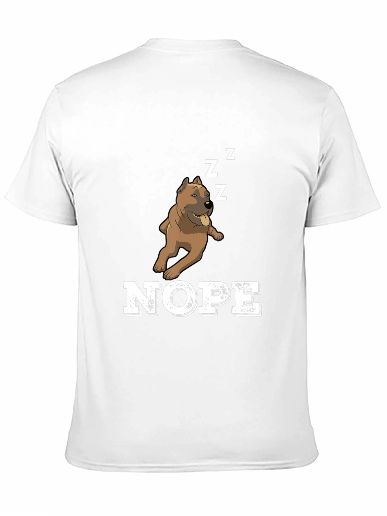 Nope Dog T-Shirt: Funny Sleepy Bulldog Tee
