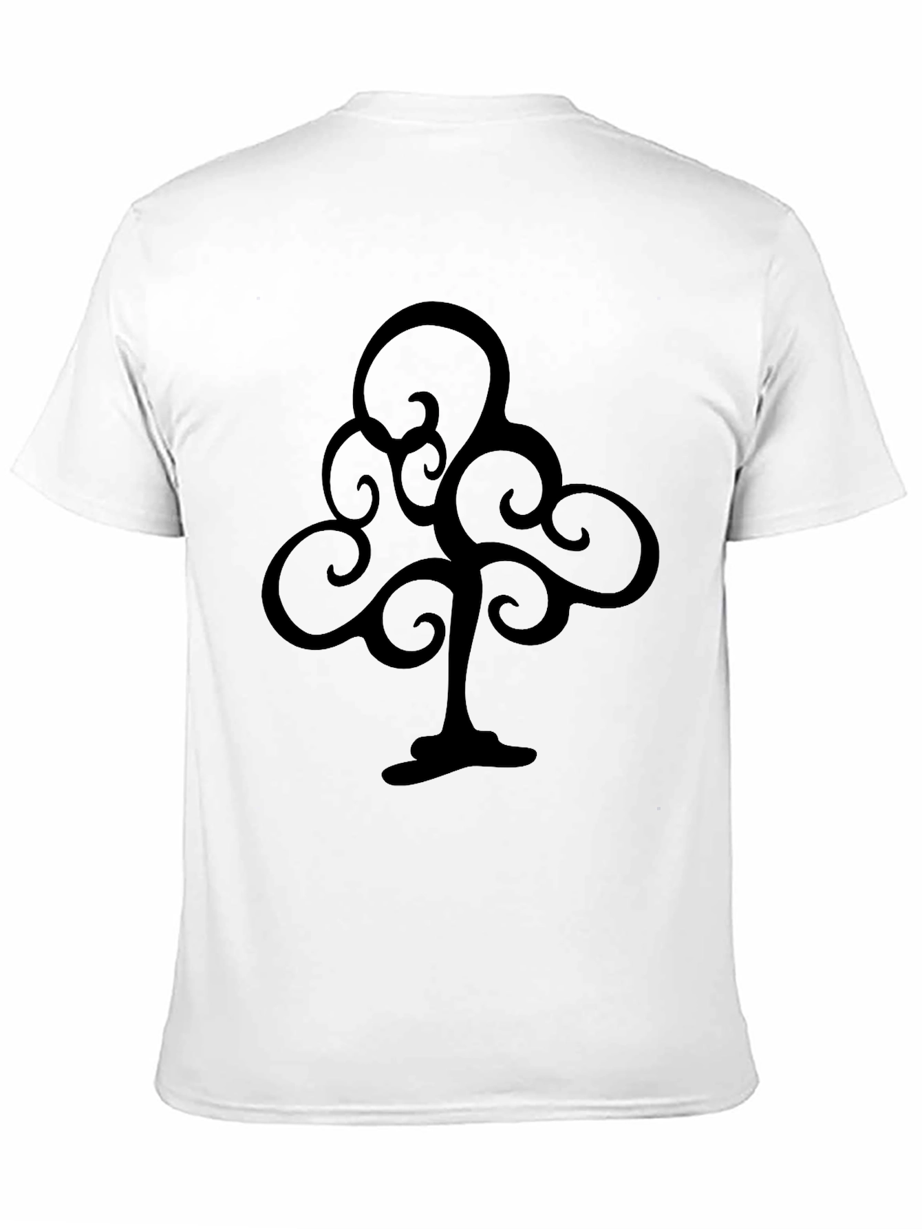 Abstract Tree Graphic Black T-Shirt