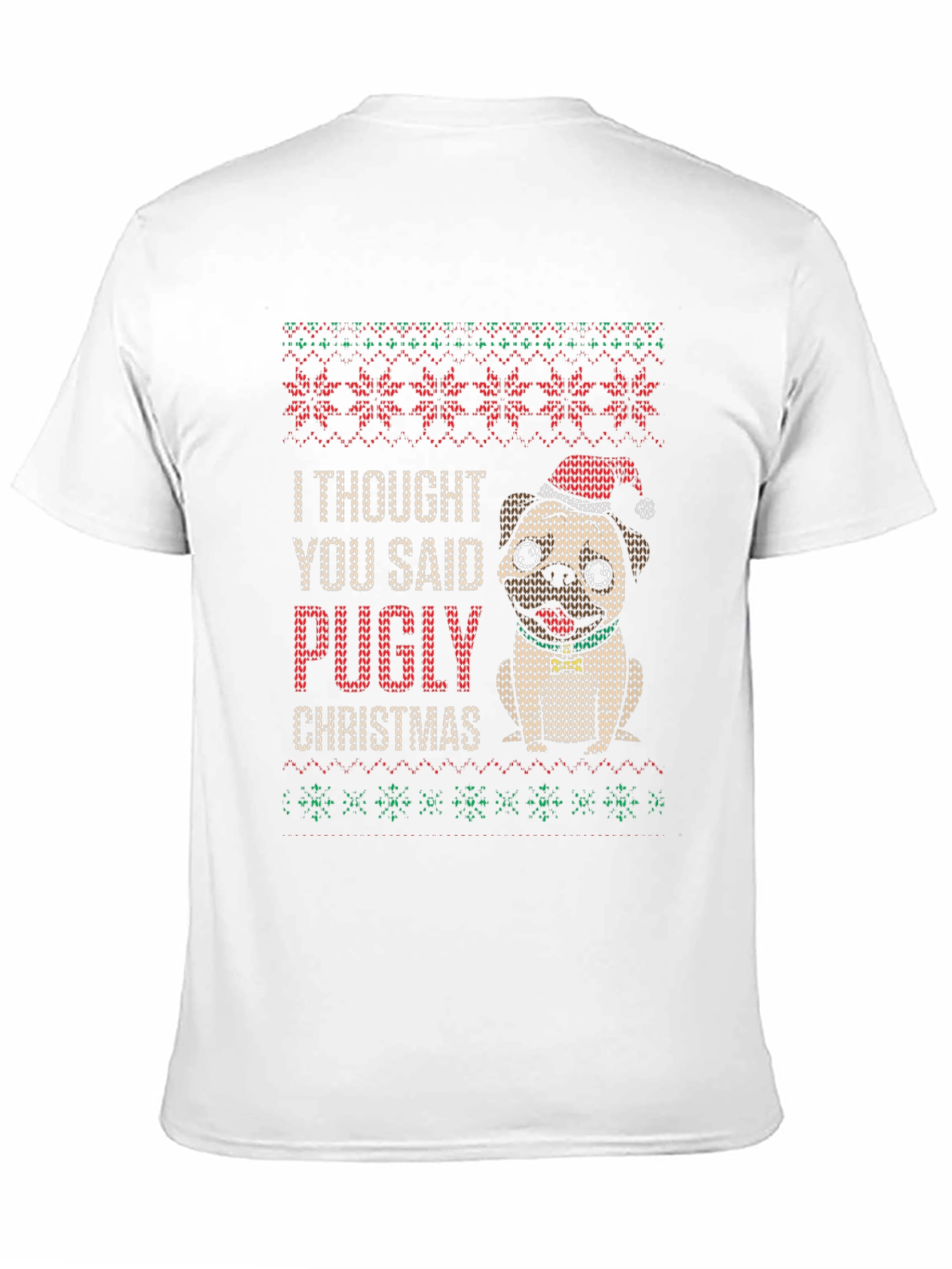 Pugly Christmas T-Shirt Ugly Sweater Style