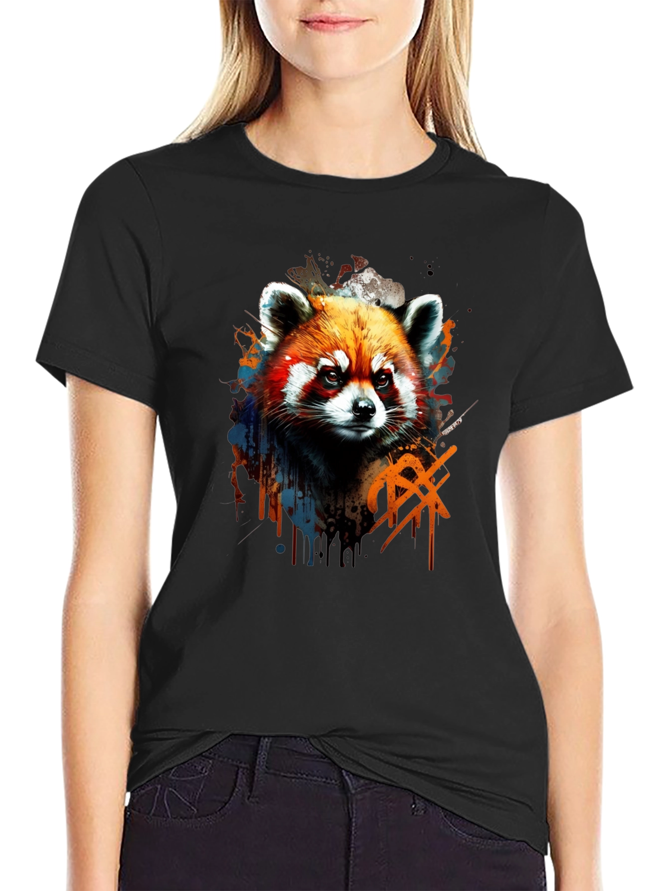 Red Panda Graphic Tee - Cool Animal Print Shirt