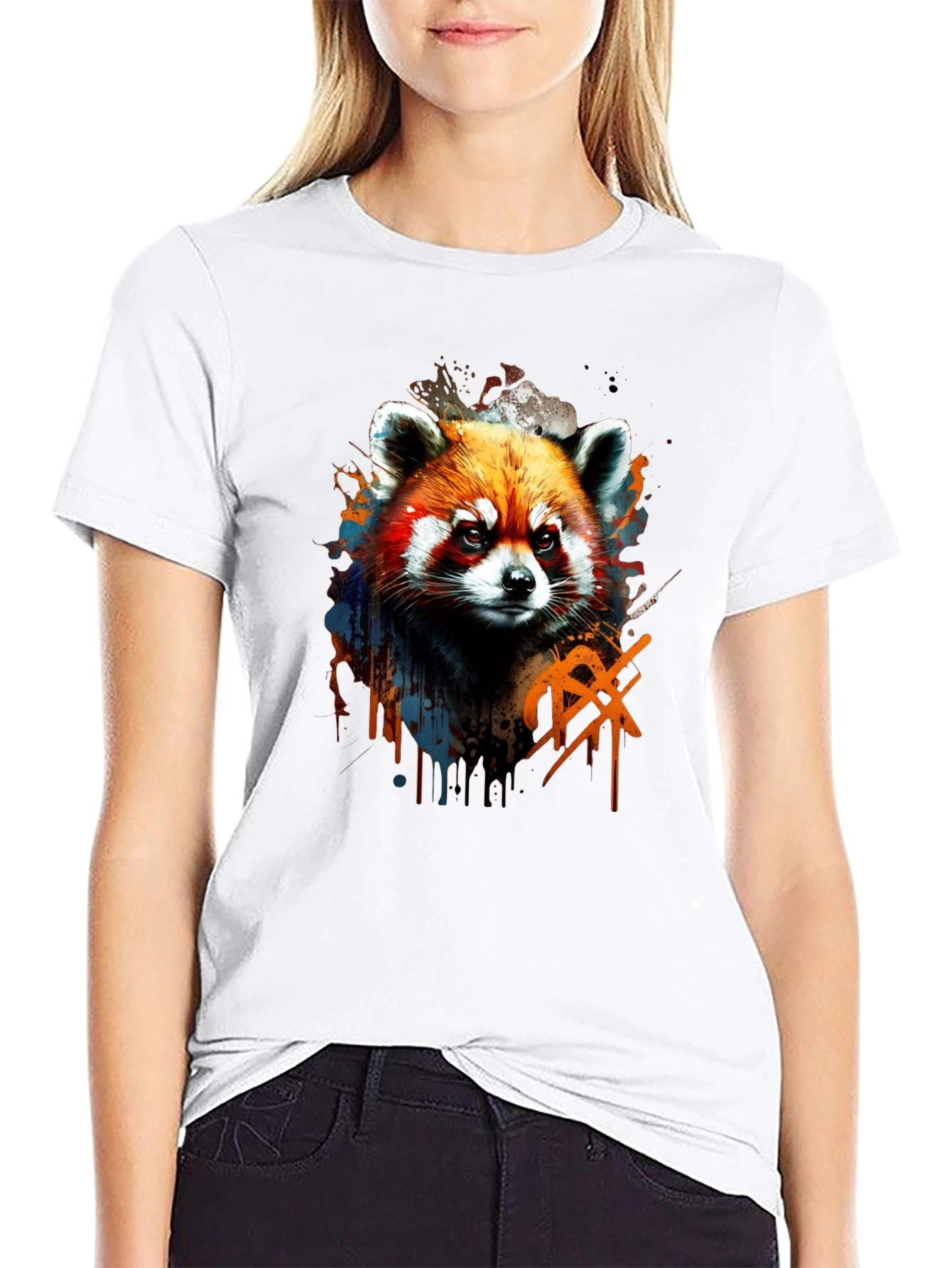Red Panda Graphic Tee - Cool Animal Print Shirt