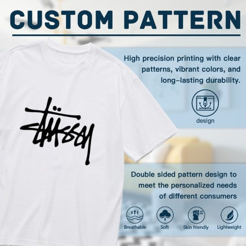 Stussy Big Logo Tee - 100% Cotton 200g - S to 3XL (Check Color Options)