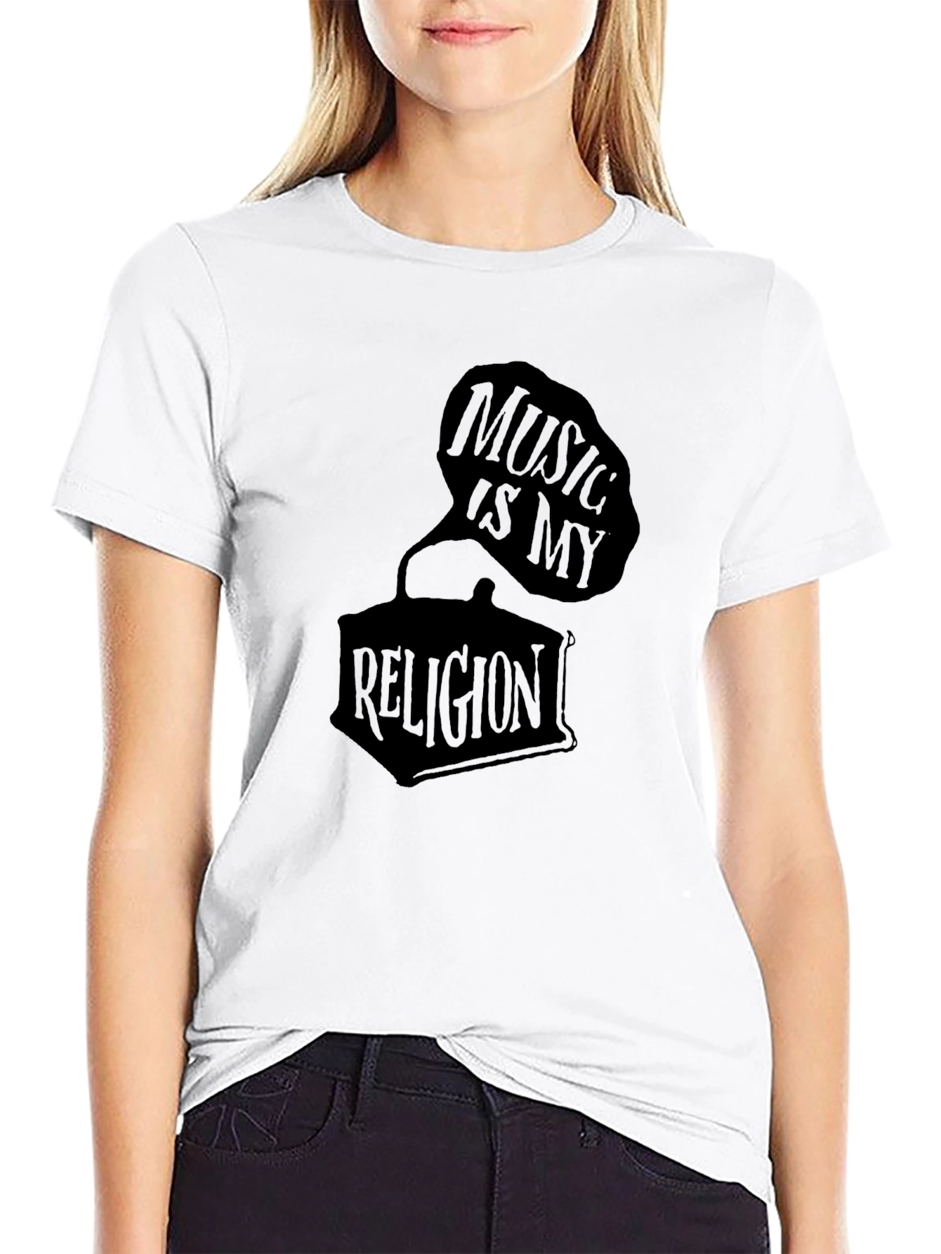 Music is My Religion T-Shirt - Classic Black Tee