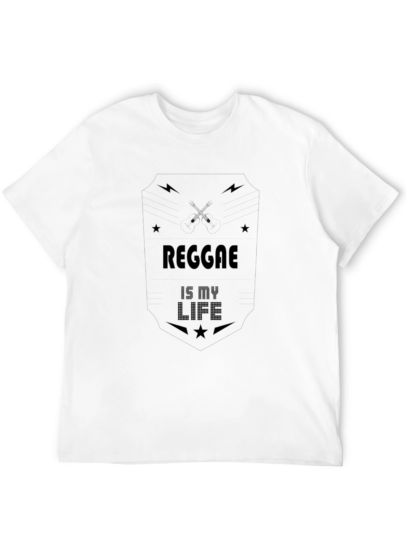 Reggae Is My Life Graphic Black Tee