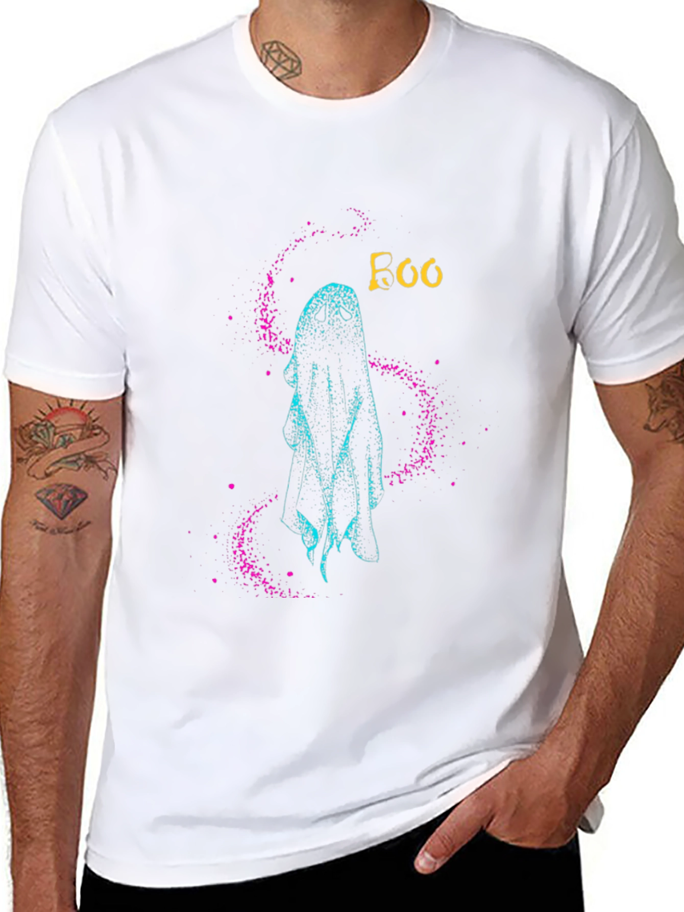 Boo Ghost Graphic T-Shirt - Halloween Fun