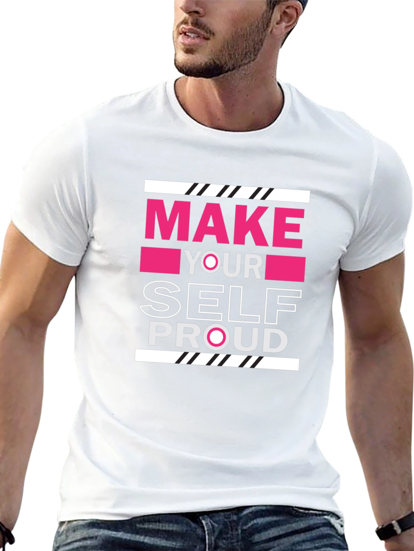 Motivational Graphic Tee - Make Yourself Proud