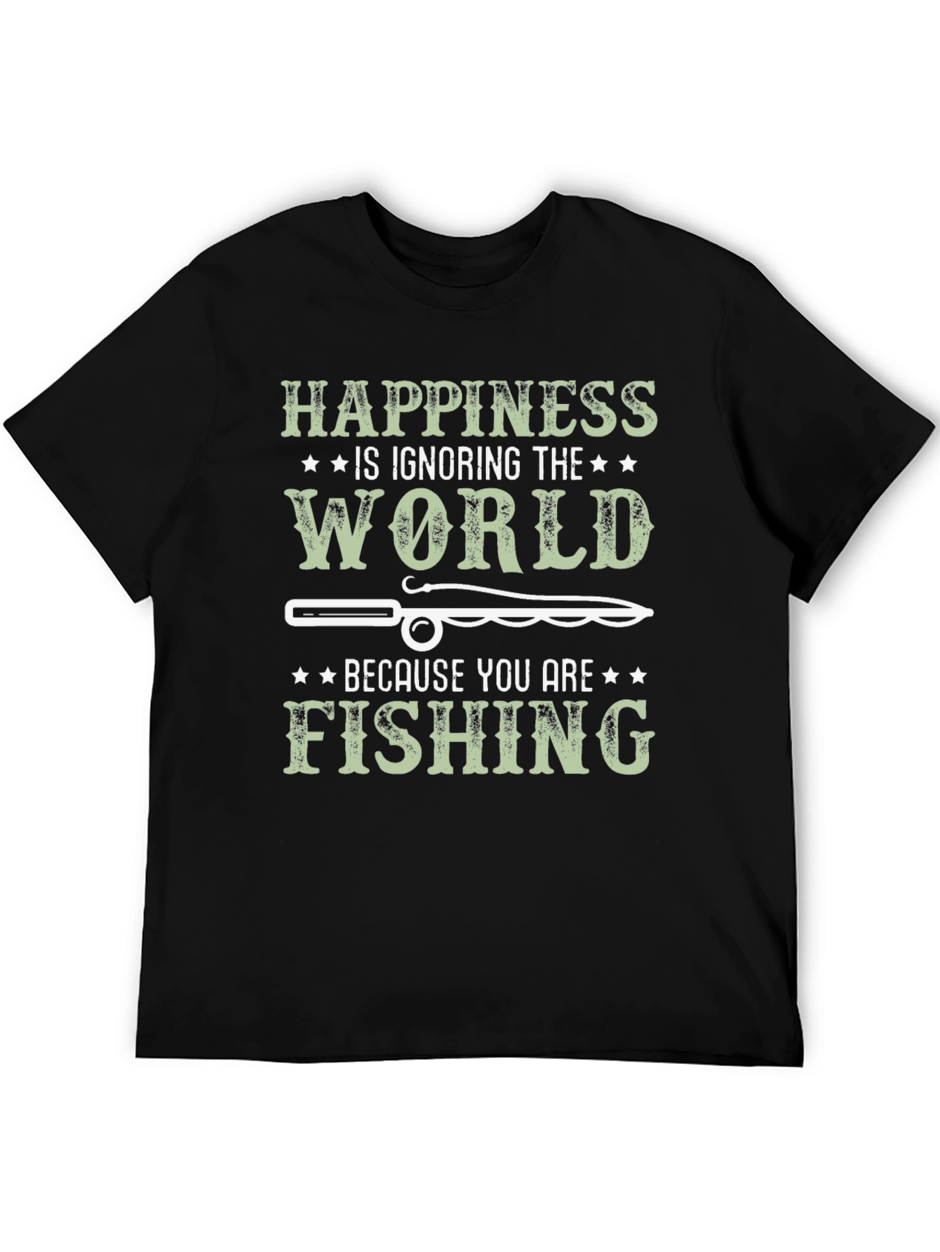 Happiness is Fishing T-Shirt - Anglers Dream!