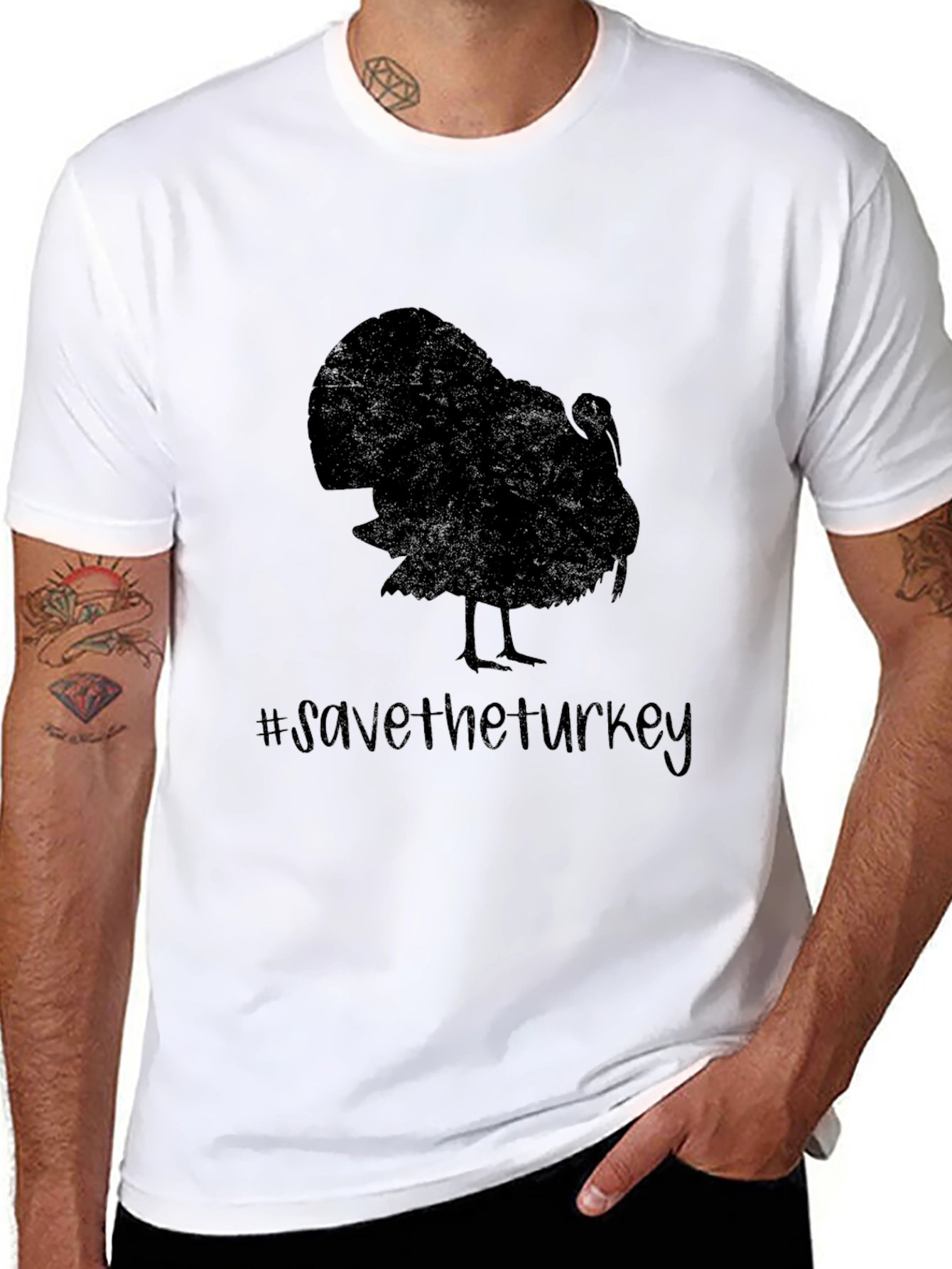 Save the Turkey T-Shirt - Black