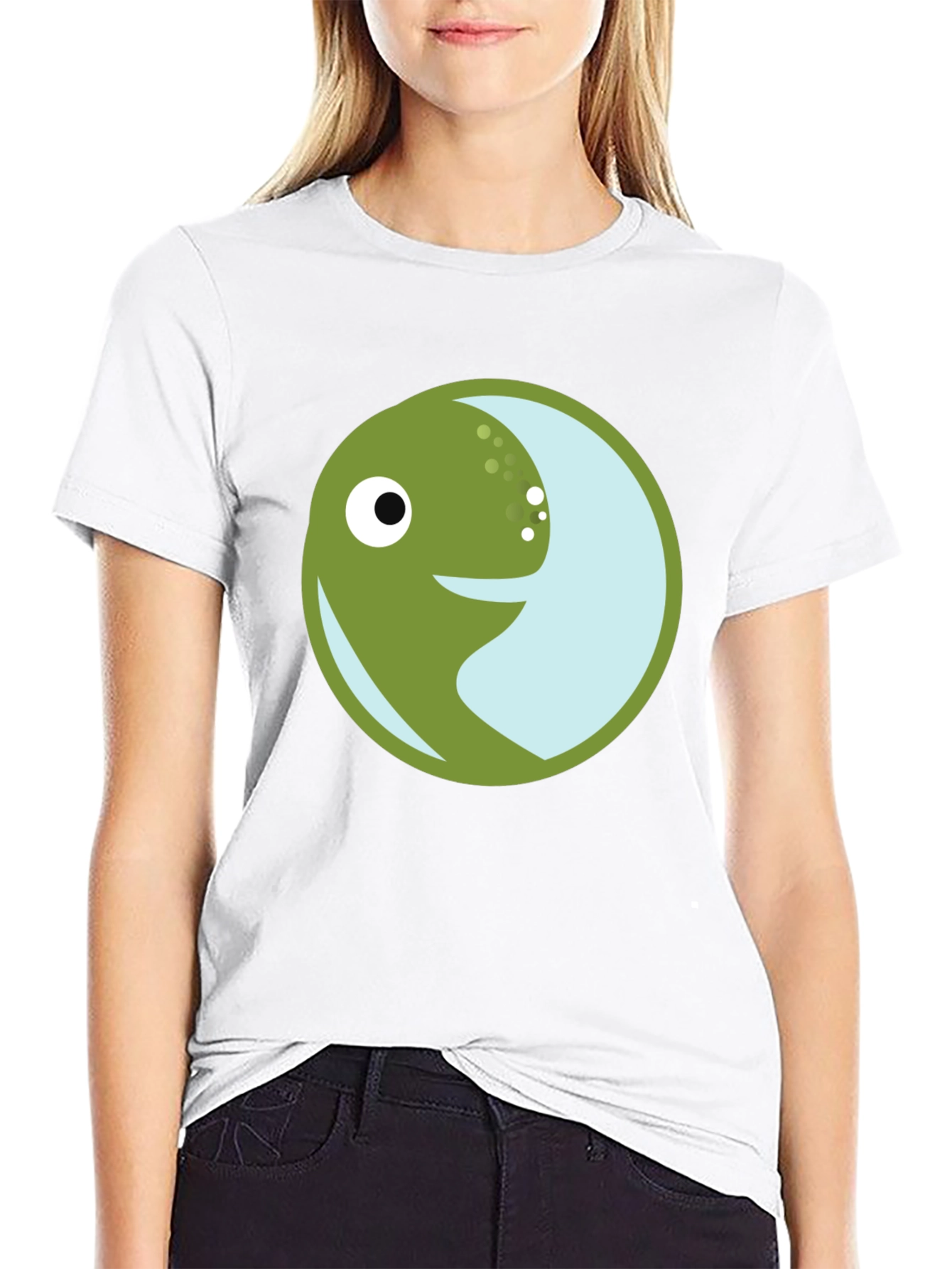 Smiling Circle Graphic T-Shirt - Black