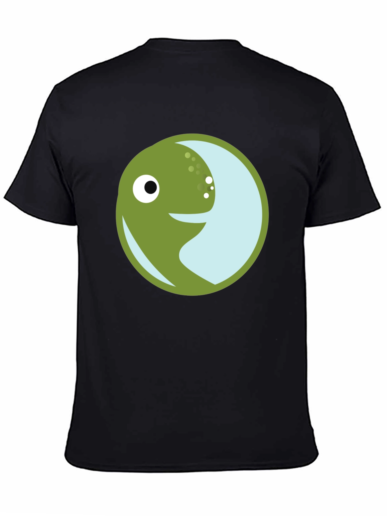 Smiling Circle Graphic T-Shirt - Black
