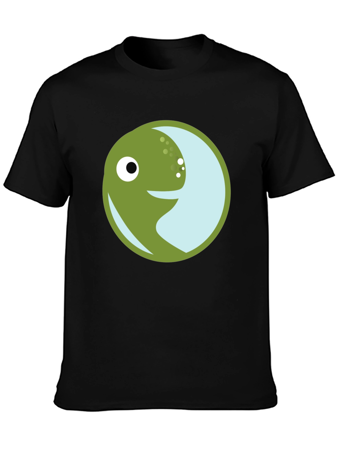 Smiling Circle Graphic T-Shirt - Black