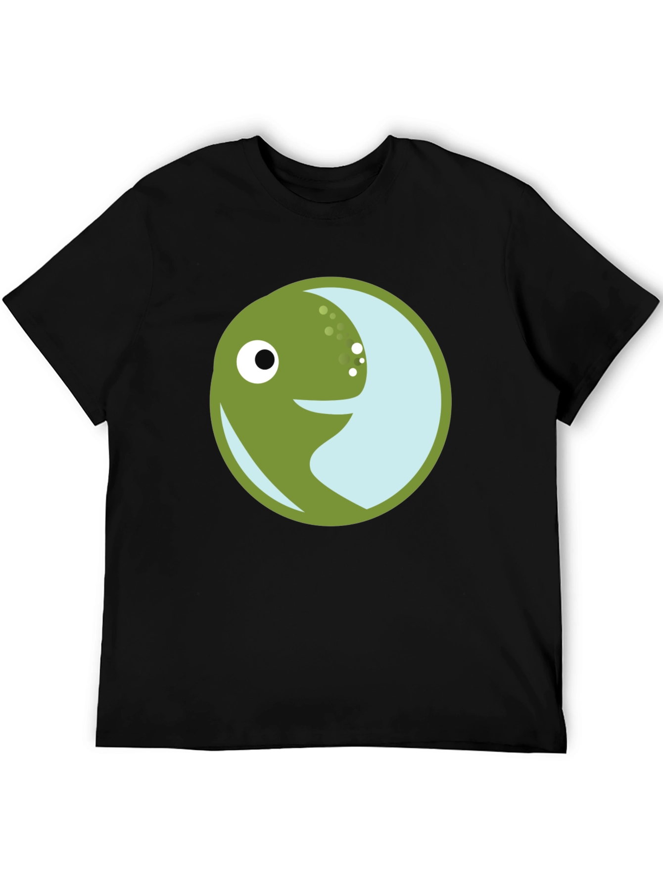 Smiling Circle Graphic T-Shirt - Black