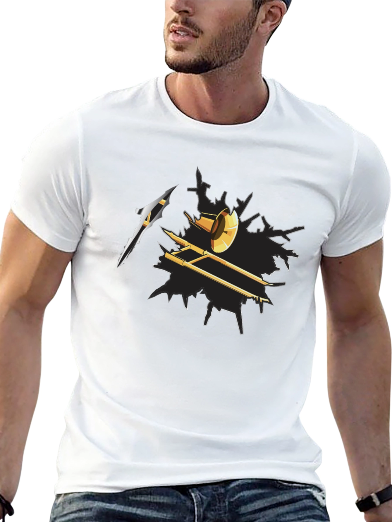 Trombone Graphic Tee - Music Lovers Gift